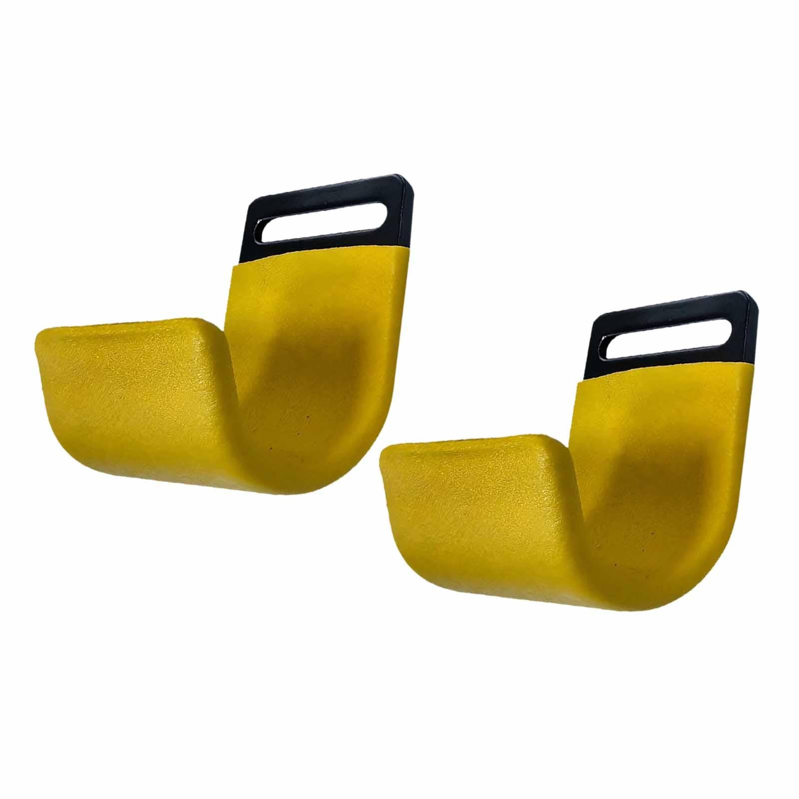 2Pcs Weight Lifting Hook Sturdy Gym Glove for Fitness Exercise Weightlifting 75x65mm Yellow