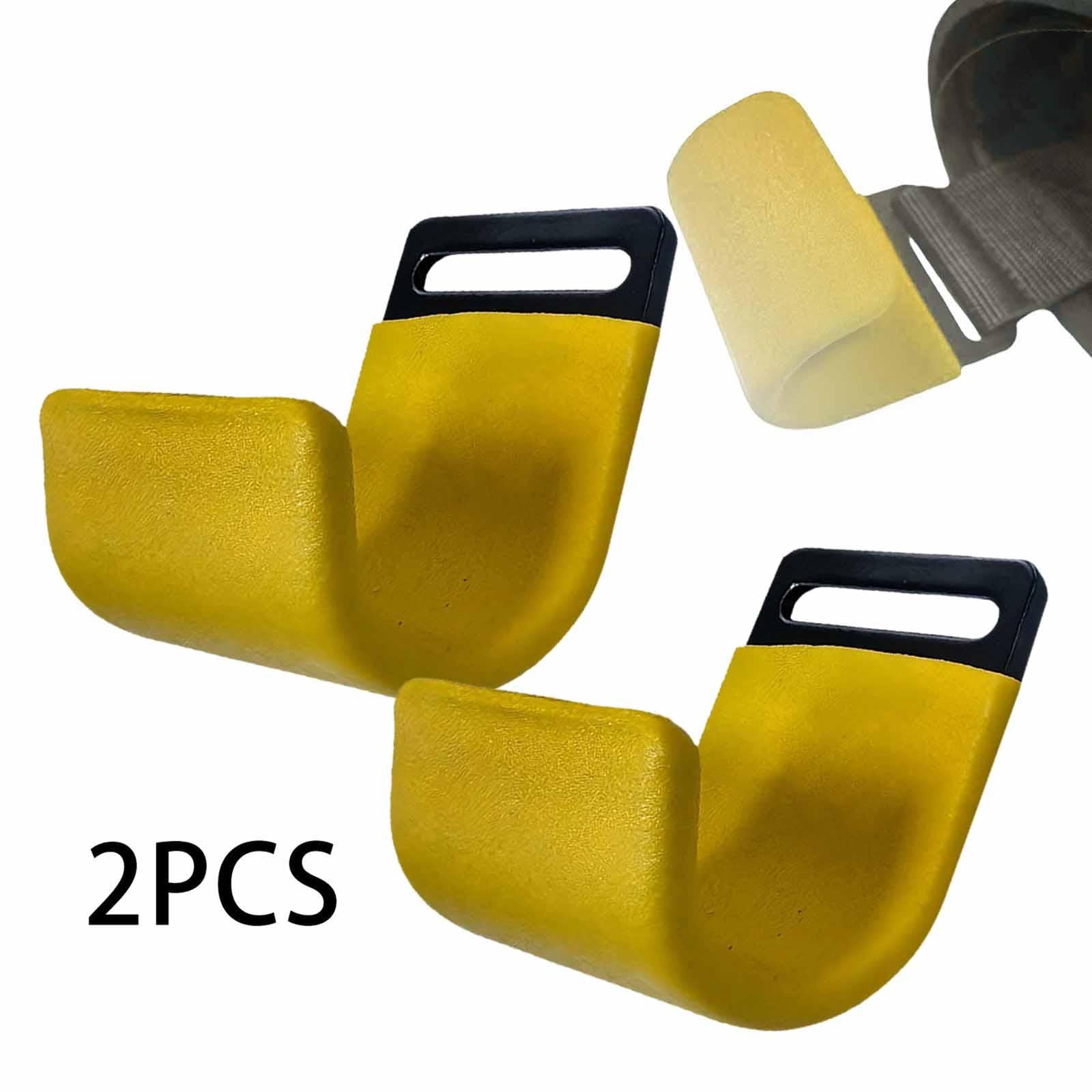 2Pcs Weight Lifting Hook Sturdy Gym Glove for Fitness Exercise Weightlifting 75x65mm Yellow