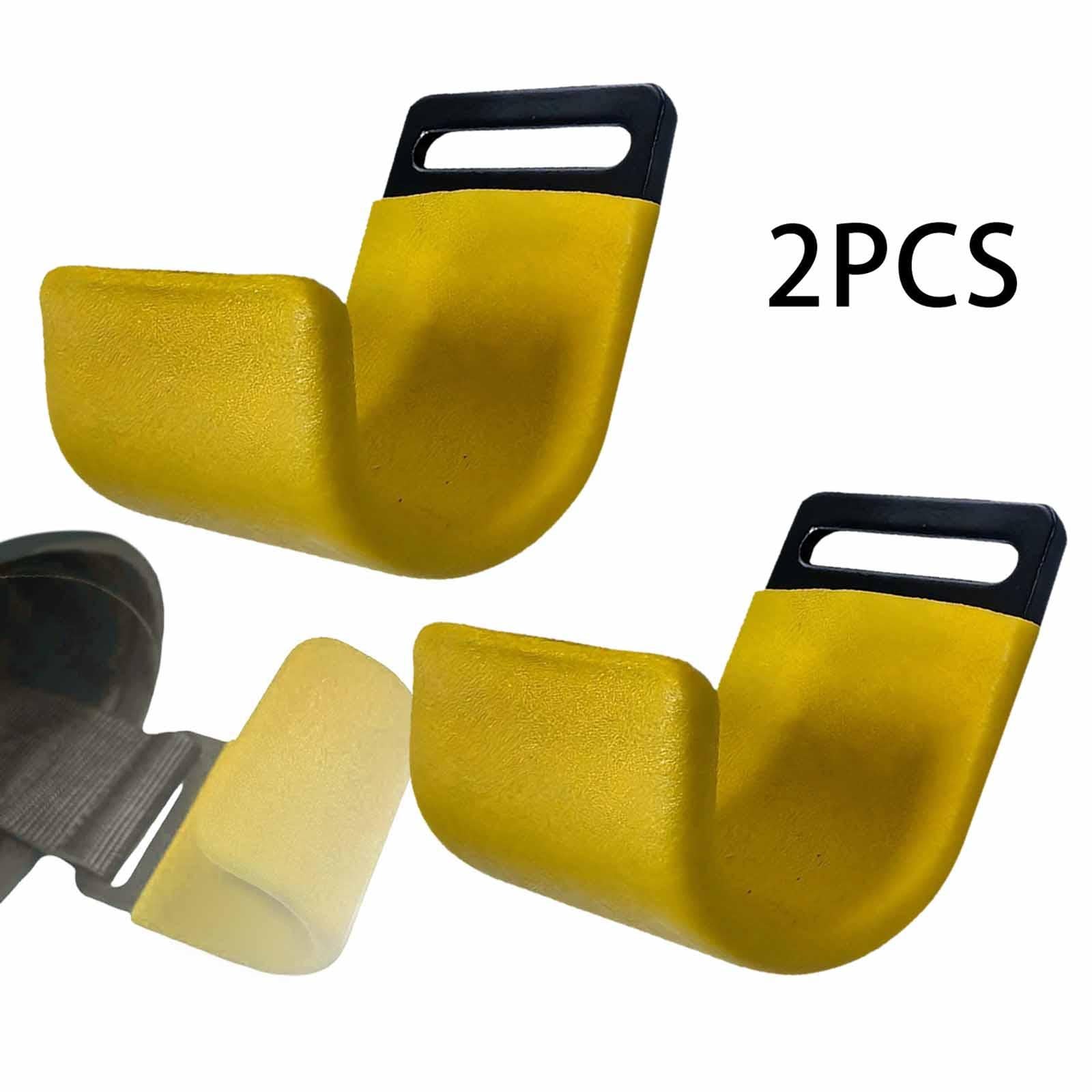 2Pcs Weight Lifting Hook Sturdy Gym Glove for Fitness Exercise Weightlifting 75x65mm Yellow
