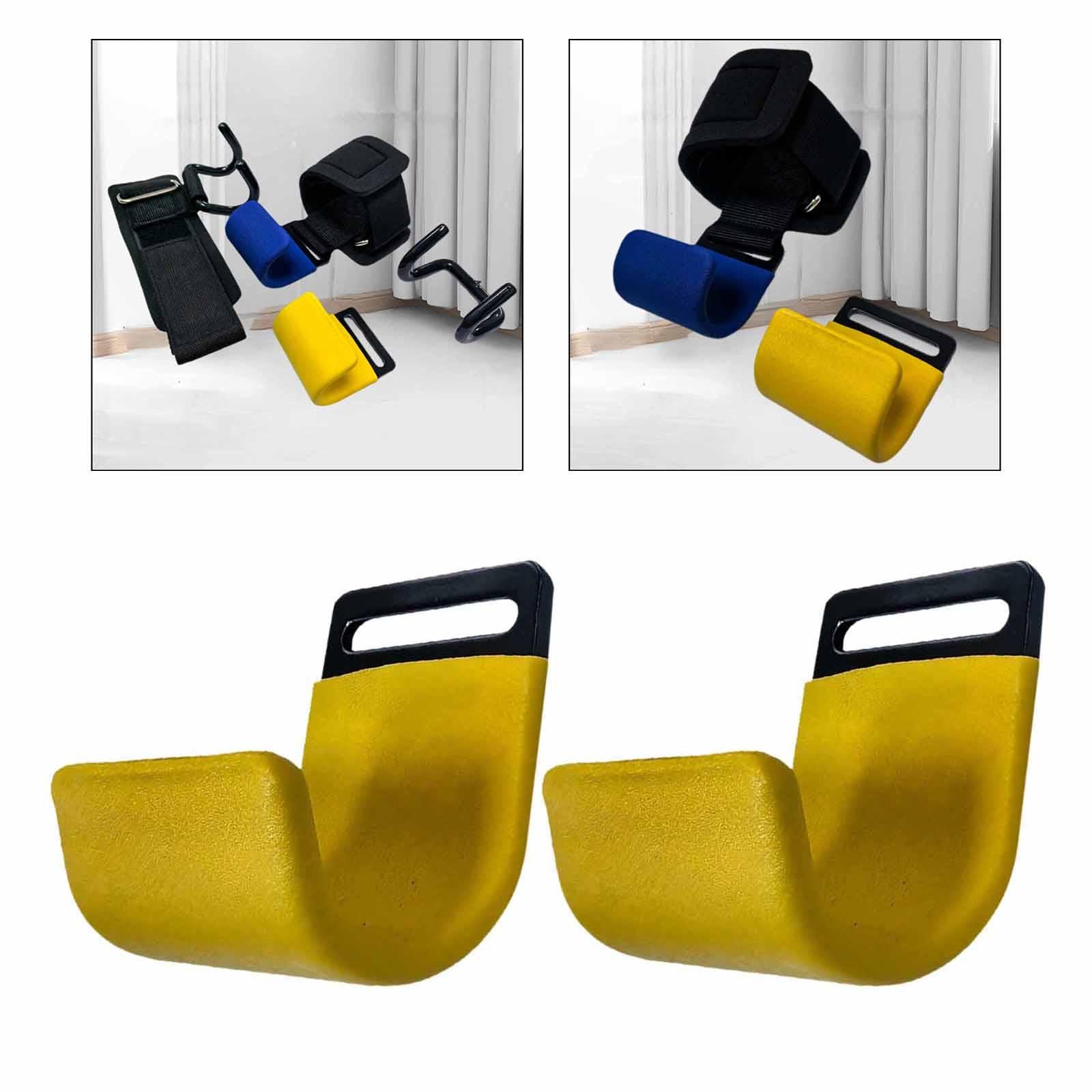 2Pcs Weight Lifting Hook Sturdy Gym Glove for Fitness Exercise Weightlifting 75x65mm Yellow