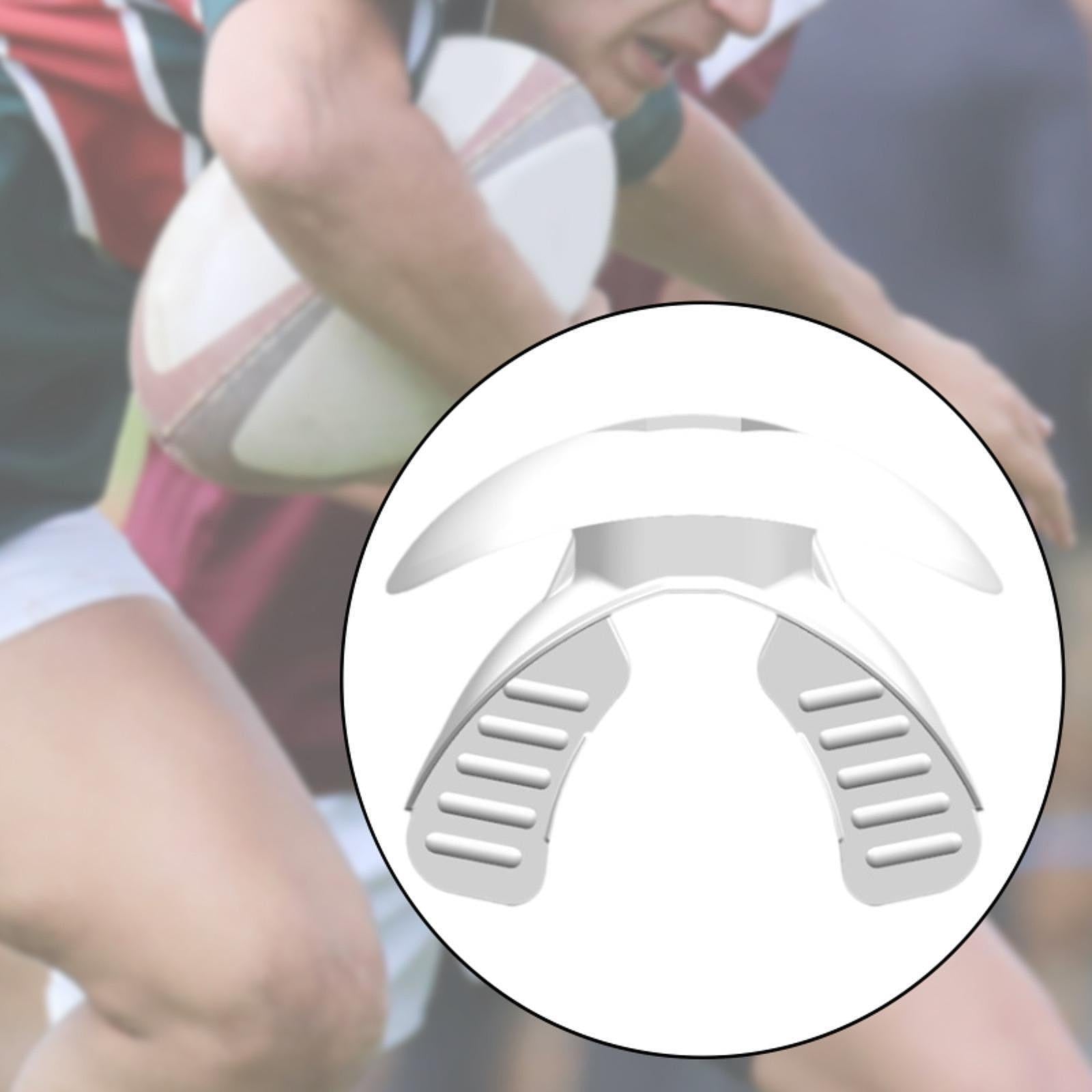 Football Mouthguard Cover Lip Protector for Basketball Boxing Outdoor Sports White