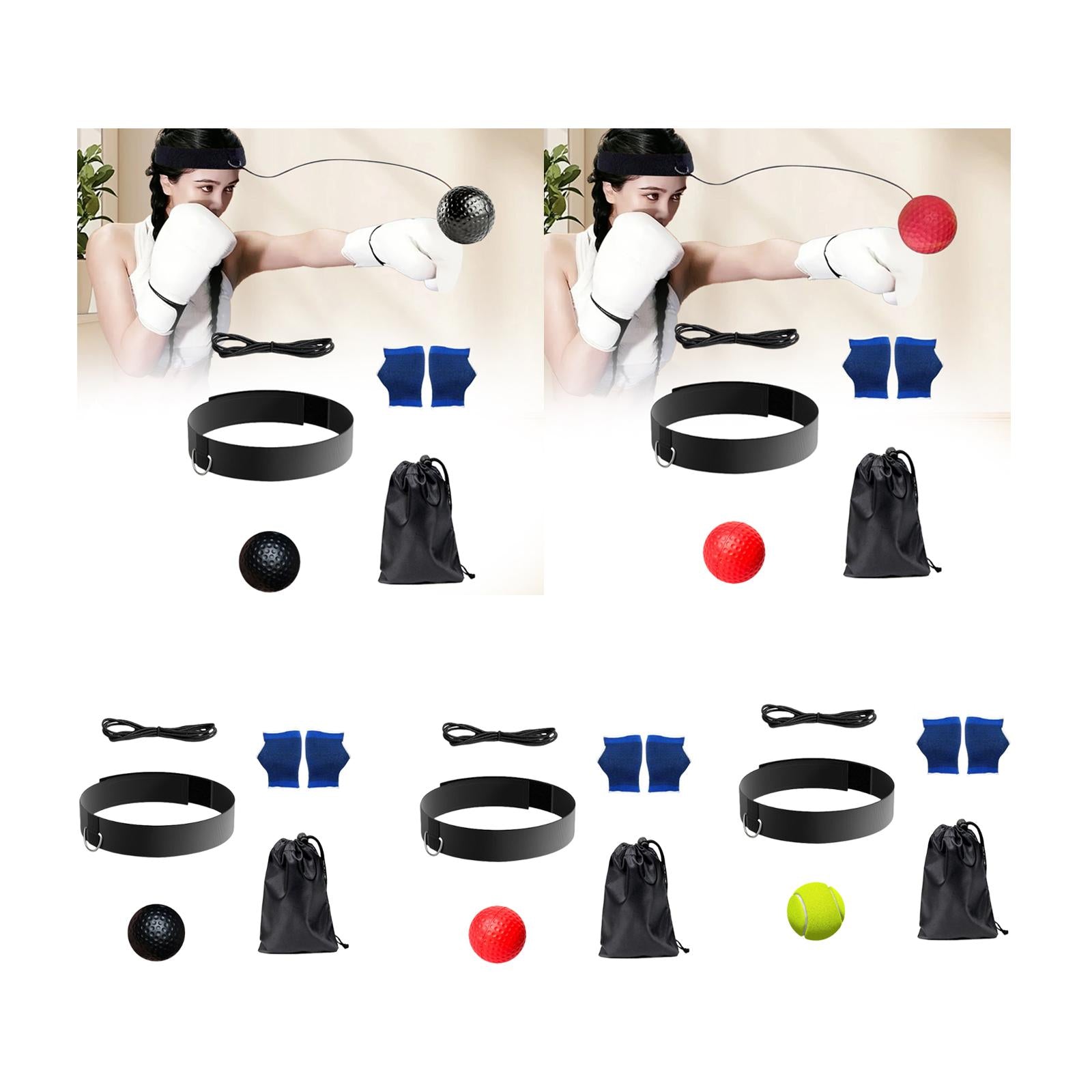 Boxing Reflex Ball Headband Exercise Improve Speed Gift Boxing Reaction Ball Black Ball