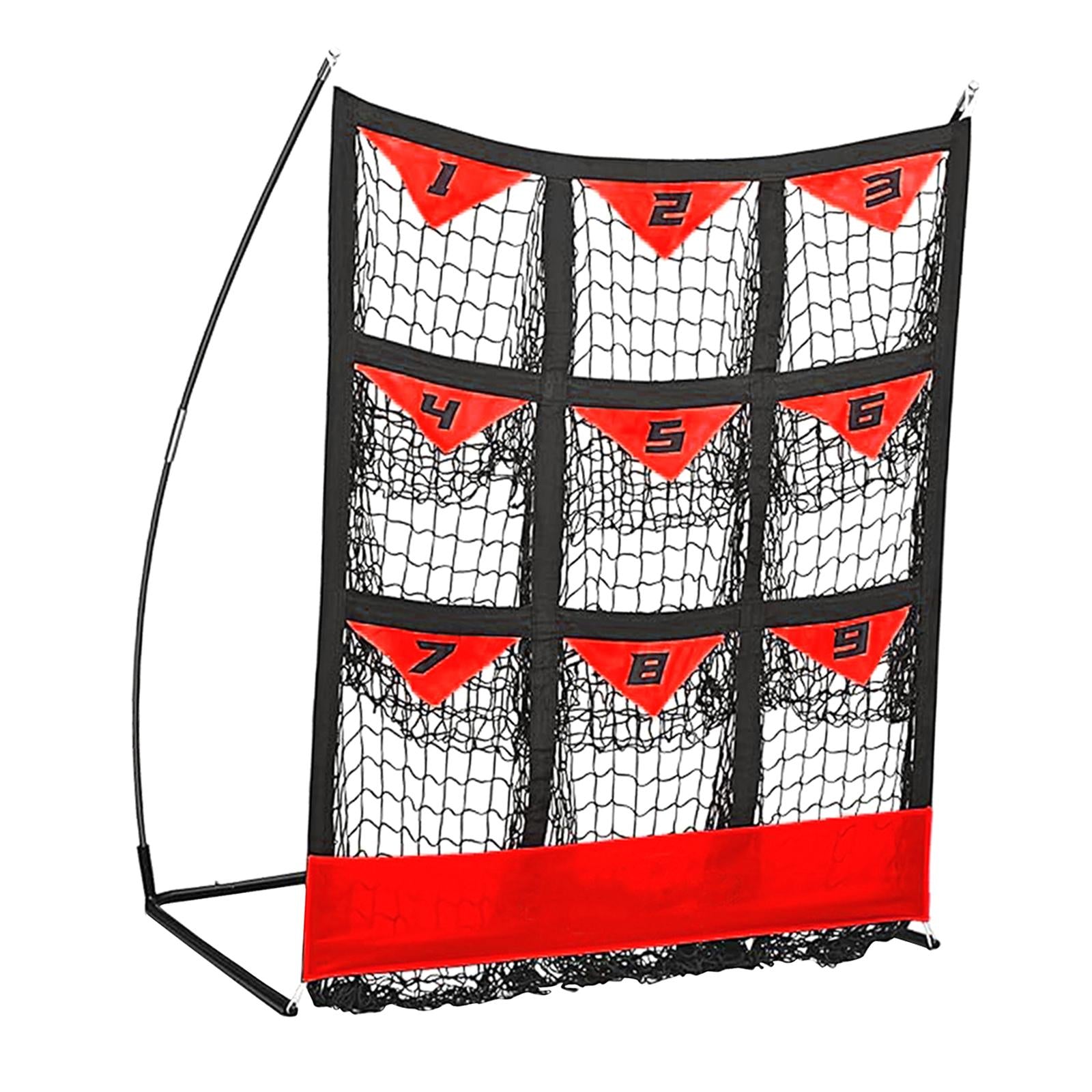 Pitching Net with 9 Pocket Portable Softball Net for Outdoor Batting Hitting
