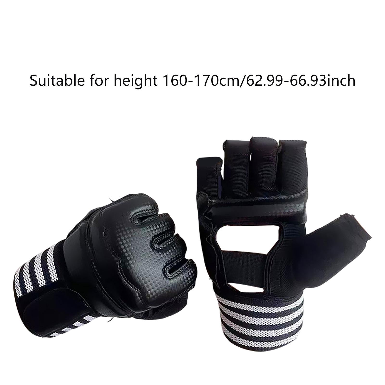 Boxing Hand Wraps Inner Gloves Soft Under Mitts for Sparring Sanda Taekwondo Black L