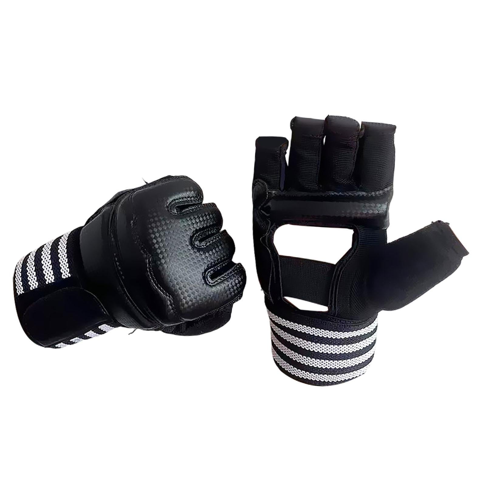 Boxing Hand Wraps Inner Gloves Soft Under Mitts for Sparring Sanda Taekwondo Black XXL