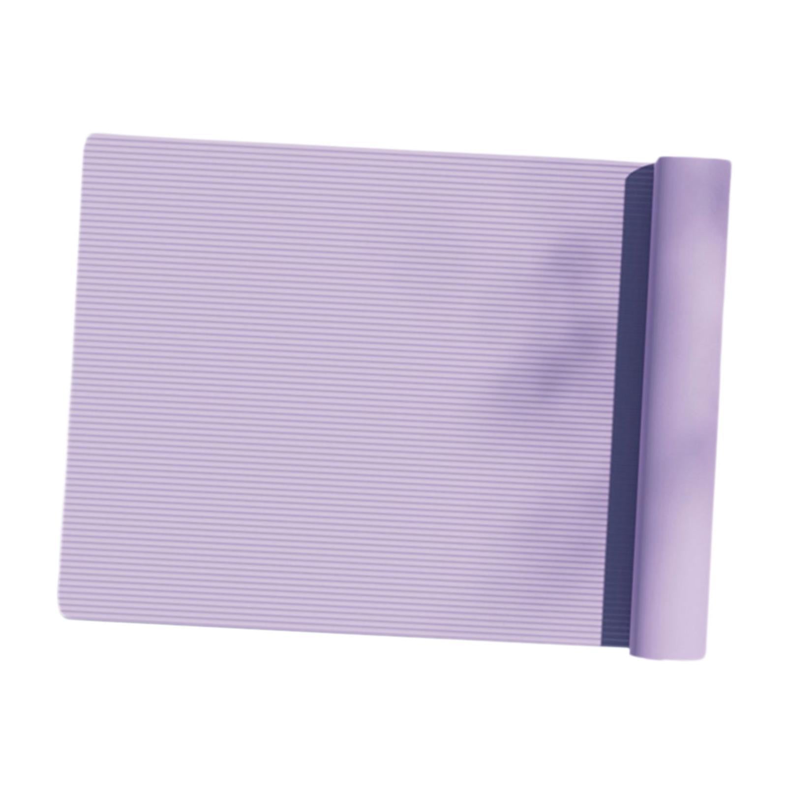 Yoga Mat 10 Mm Gym Non Slip Fitness Mat for Meditation Women Stretching Purple