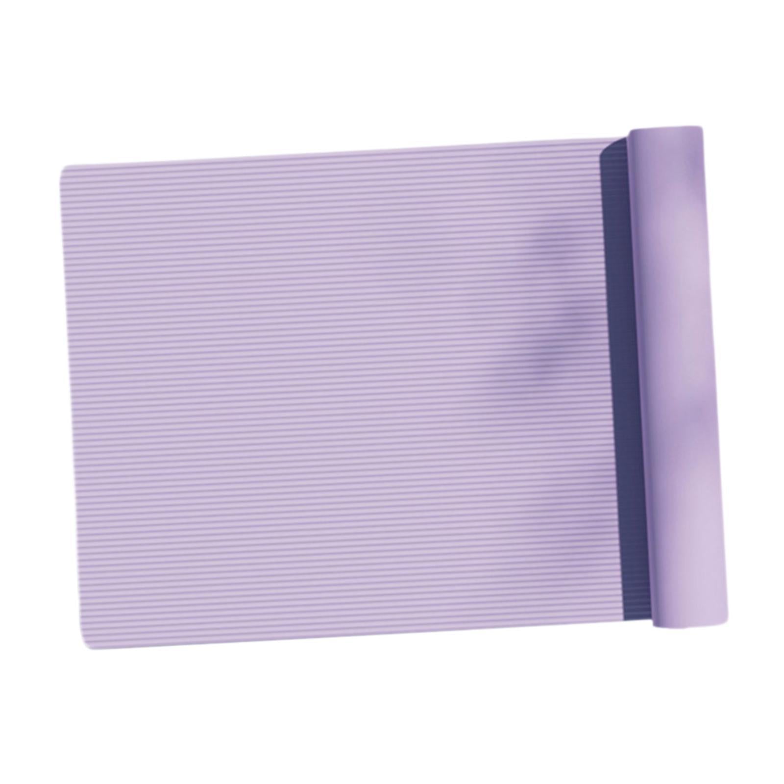 Yoga Mat 10 Mm Gym Non Slip Fitness Mat for Meditation Women Stretching Purple