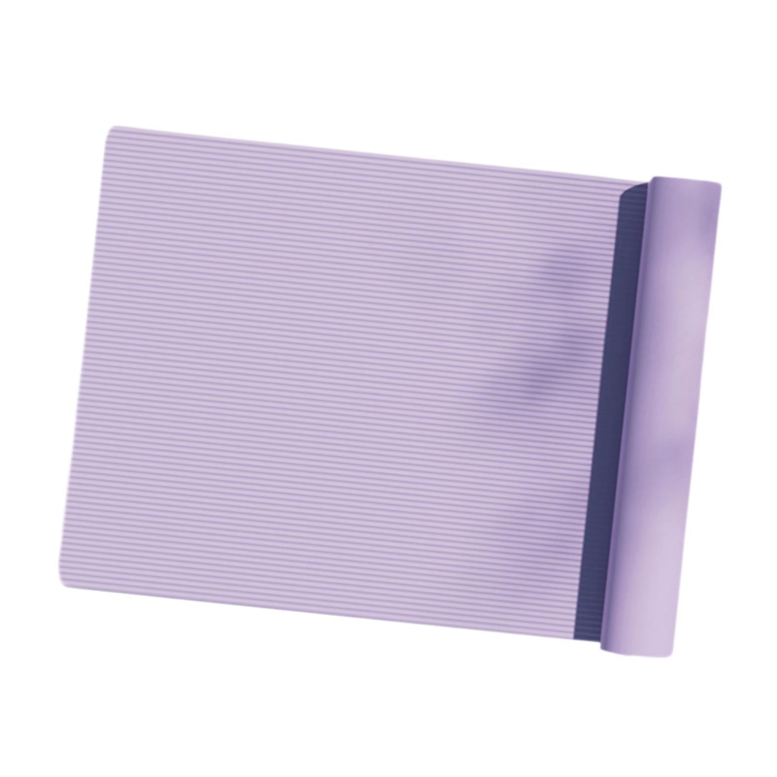 Yoga Mat 10 Mm Gym Non Slip Fitness Mat for Meditation Women Stretching Purple