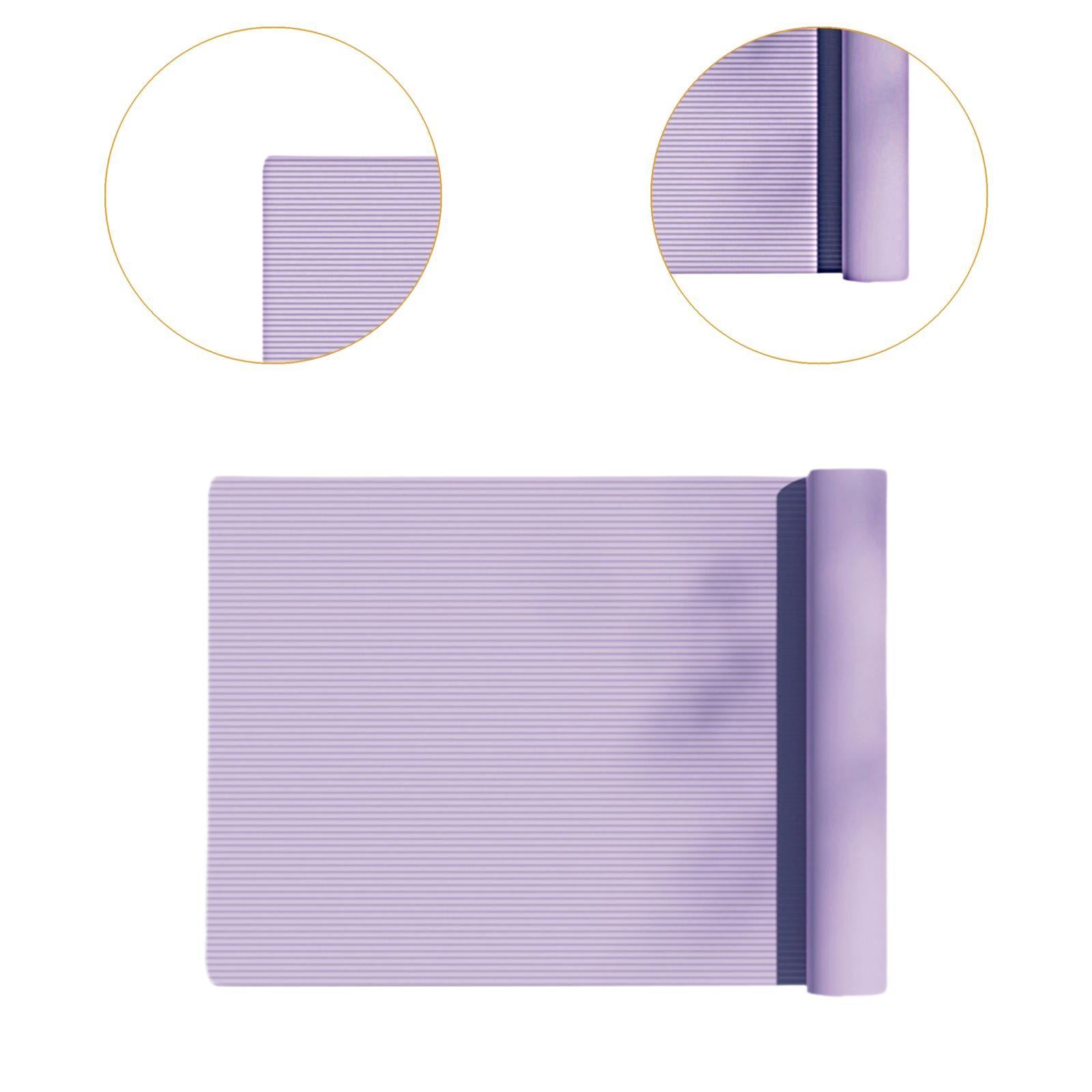Yoga Mat 10 Mm Gym Non Slip Fitness Mat for Meditation Women Stretching Purple