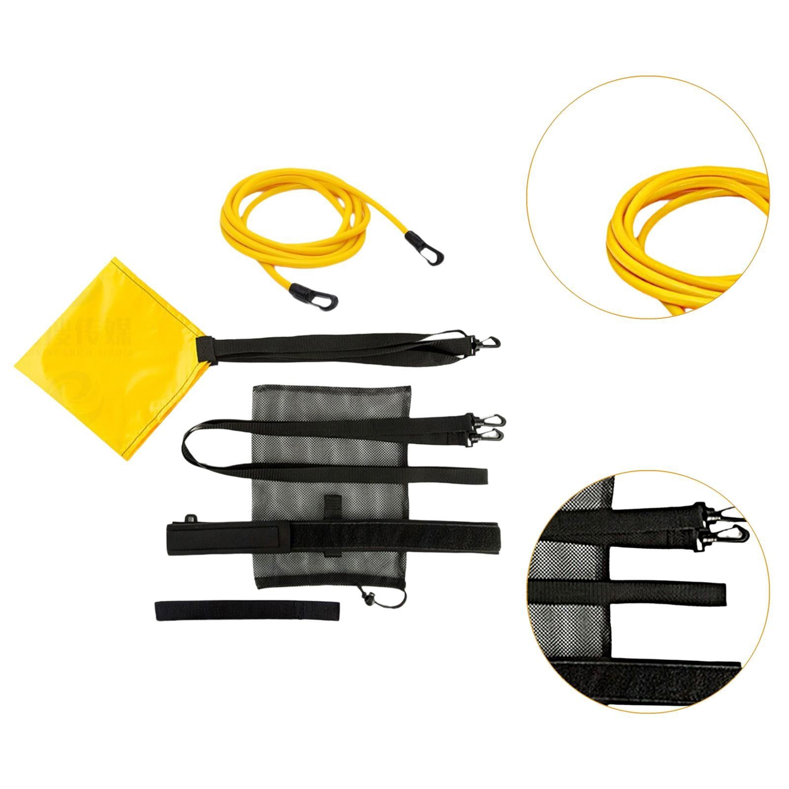 Swim Parachute Device Swimming Resistance Belt with Drag for Children Adults L