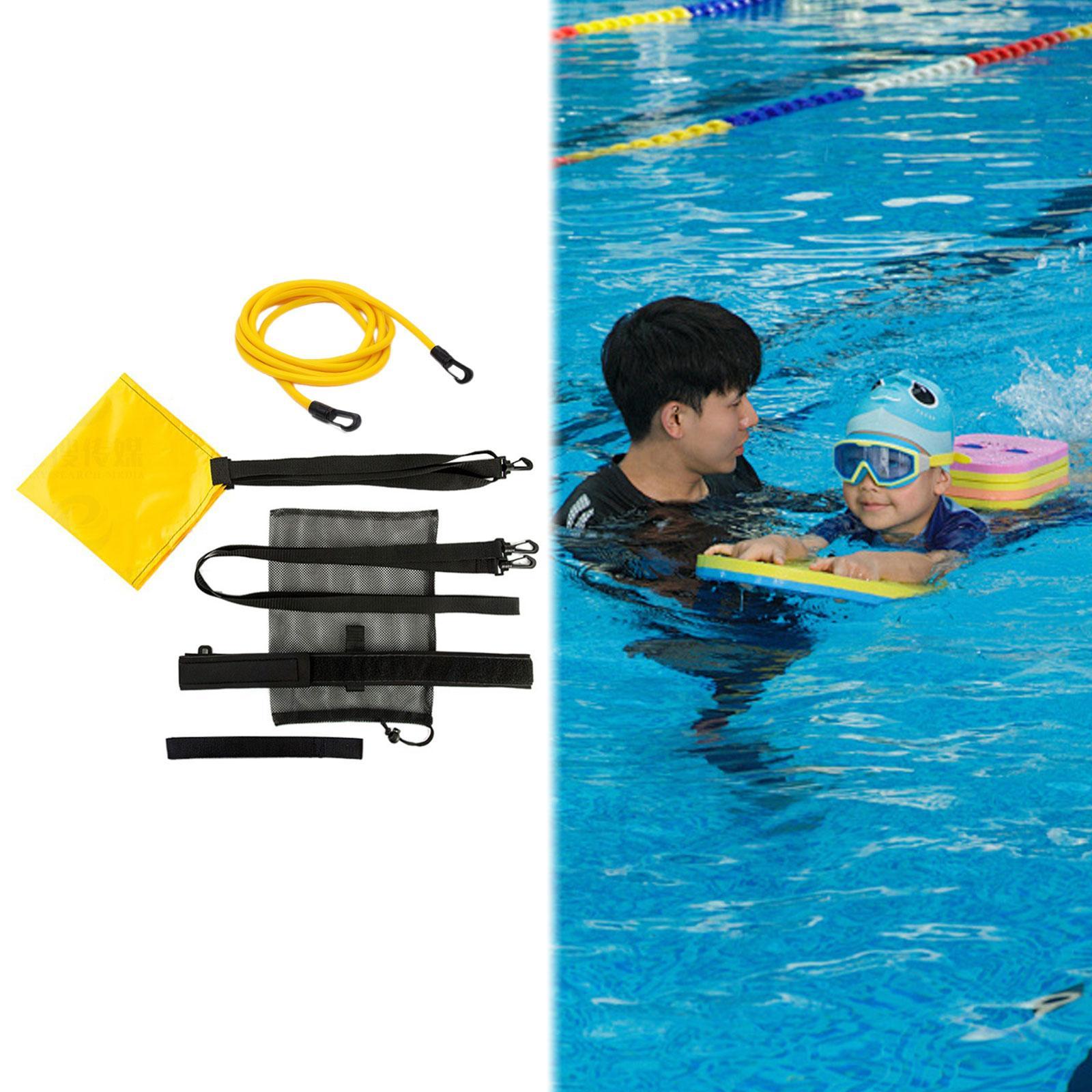 Swim Parachute Device Swimming Resistance Belt with Drag for Children Adults S