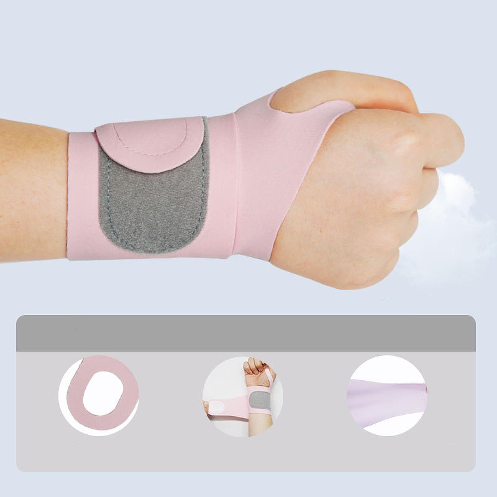Wrist Brace Flexible Breathable Wrist Support for Volleyball Training Sports Pink