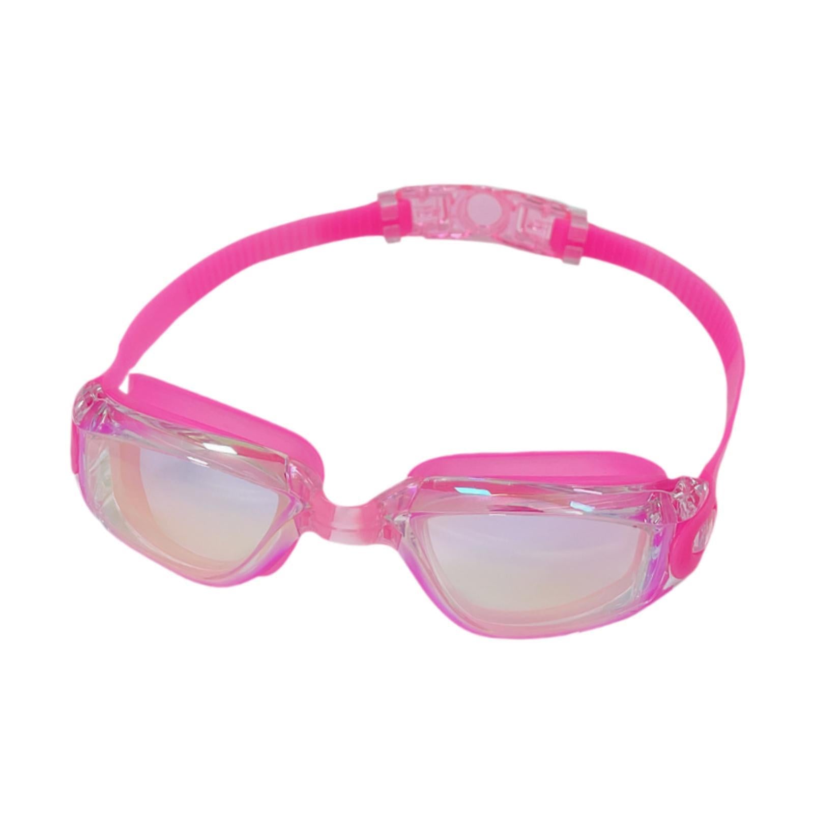 Swim Goggles Waterproof Teens Swimming Goggles for Water Sports Party Favors Electroplating Pink