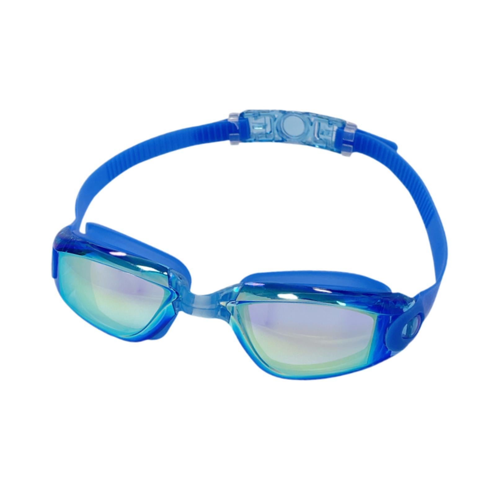 Swim Goggles Waterproof Teens Swimming Goggles for Water Sports Party Favors Electroplating Blue