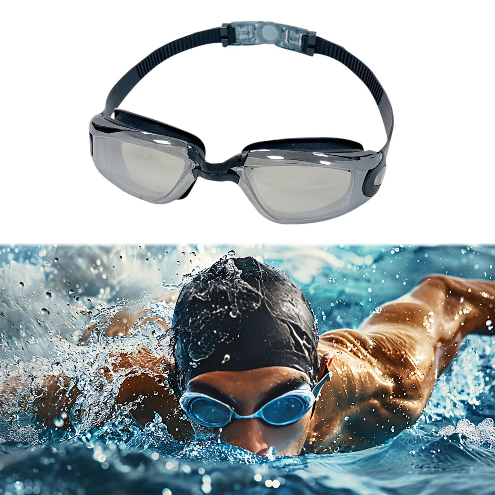 Swim Goggles Waterproof Teens Swimming Goggles for Water Sports Party Favors ElectroplatingSilver