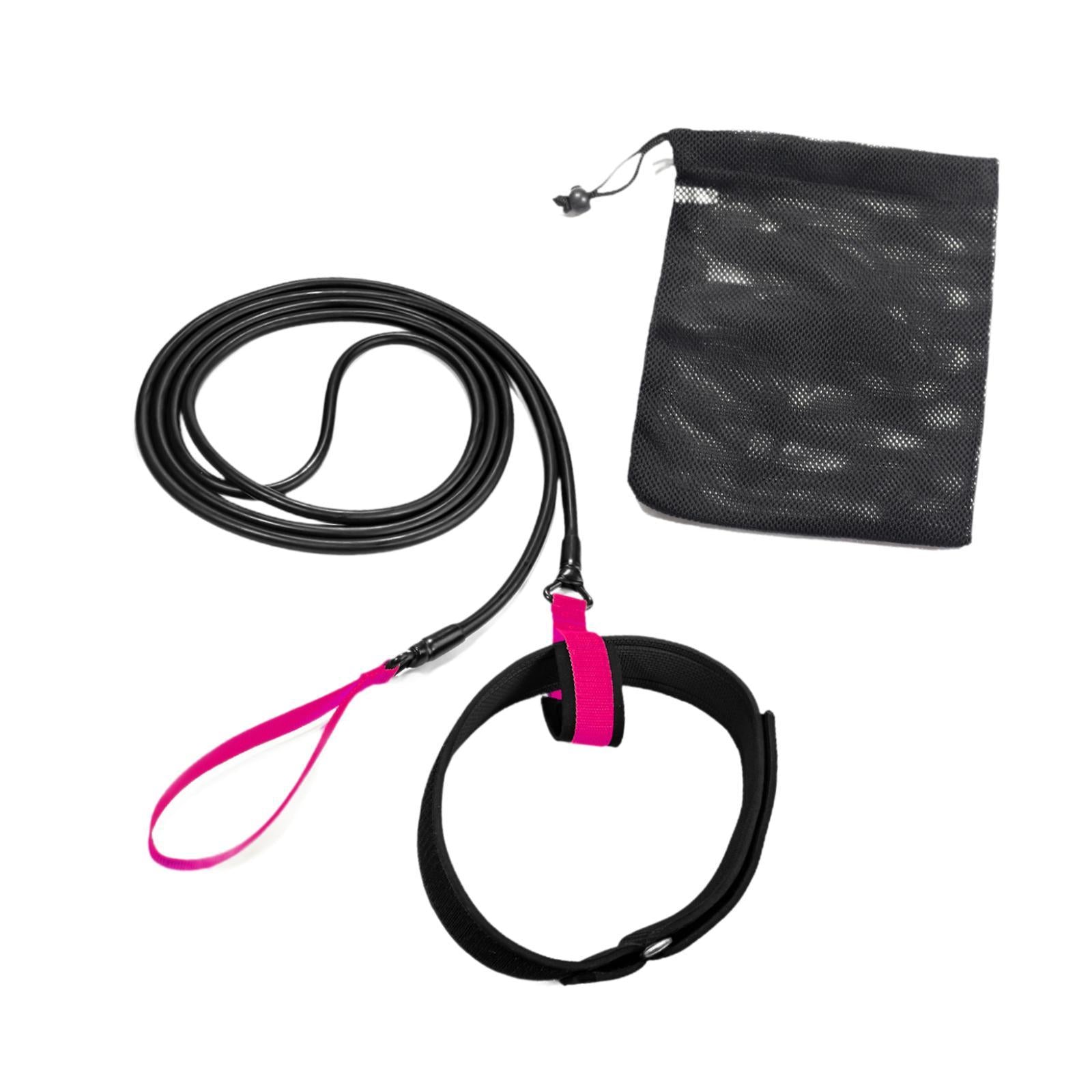 Swim Resistance Belt Swim Training Leash Professional Portable Swimming Belt Medium Pull 4m Red