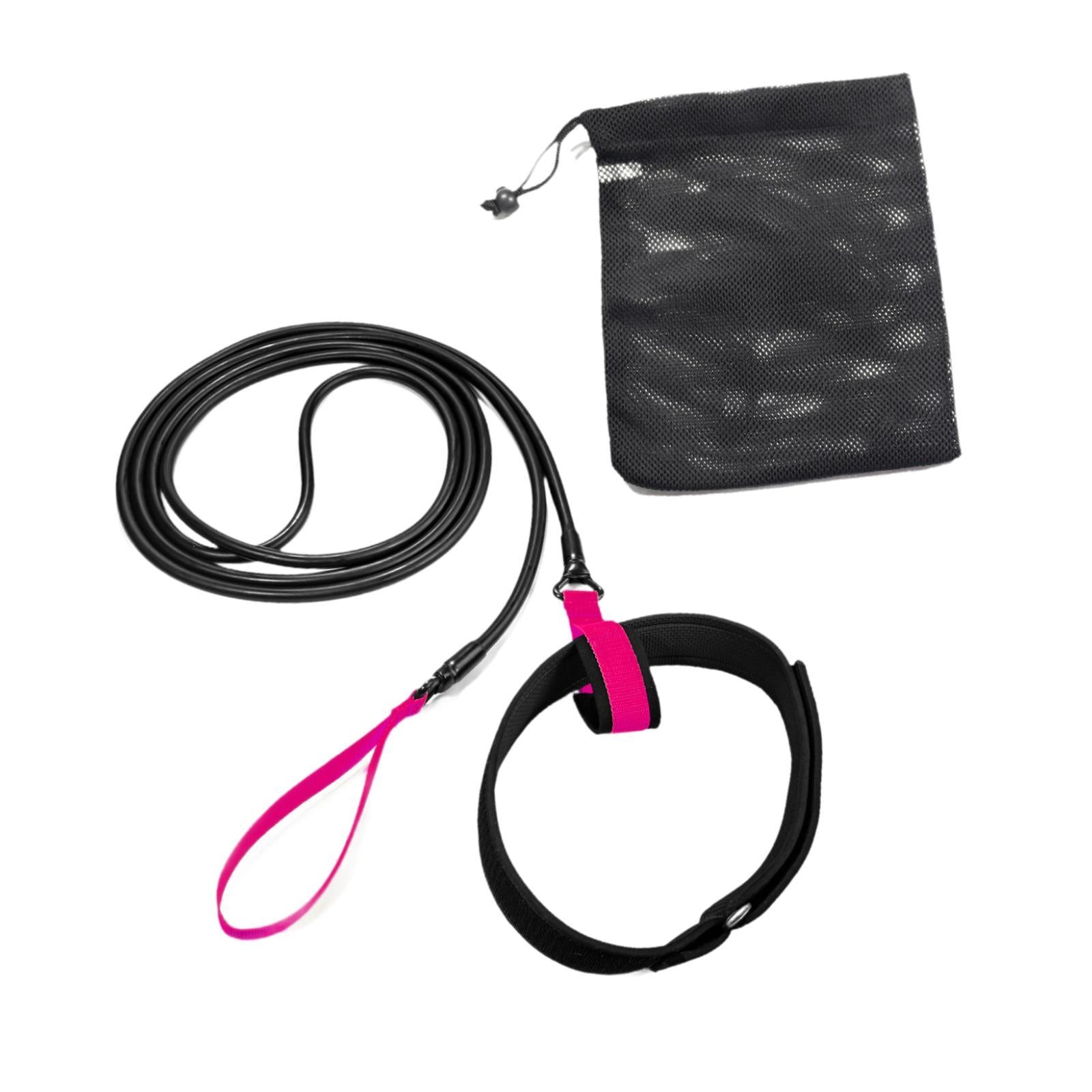 Swim Resistance Belt Swim Training Leash Professional Portable Swimming Belt Medium Pull 4m Red