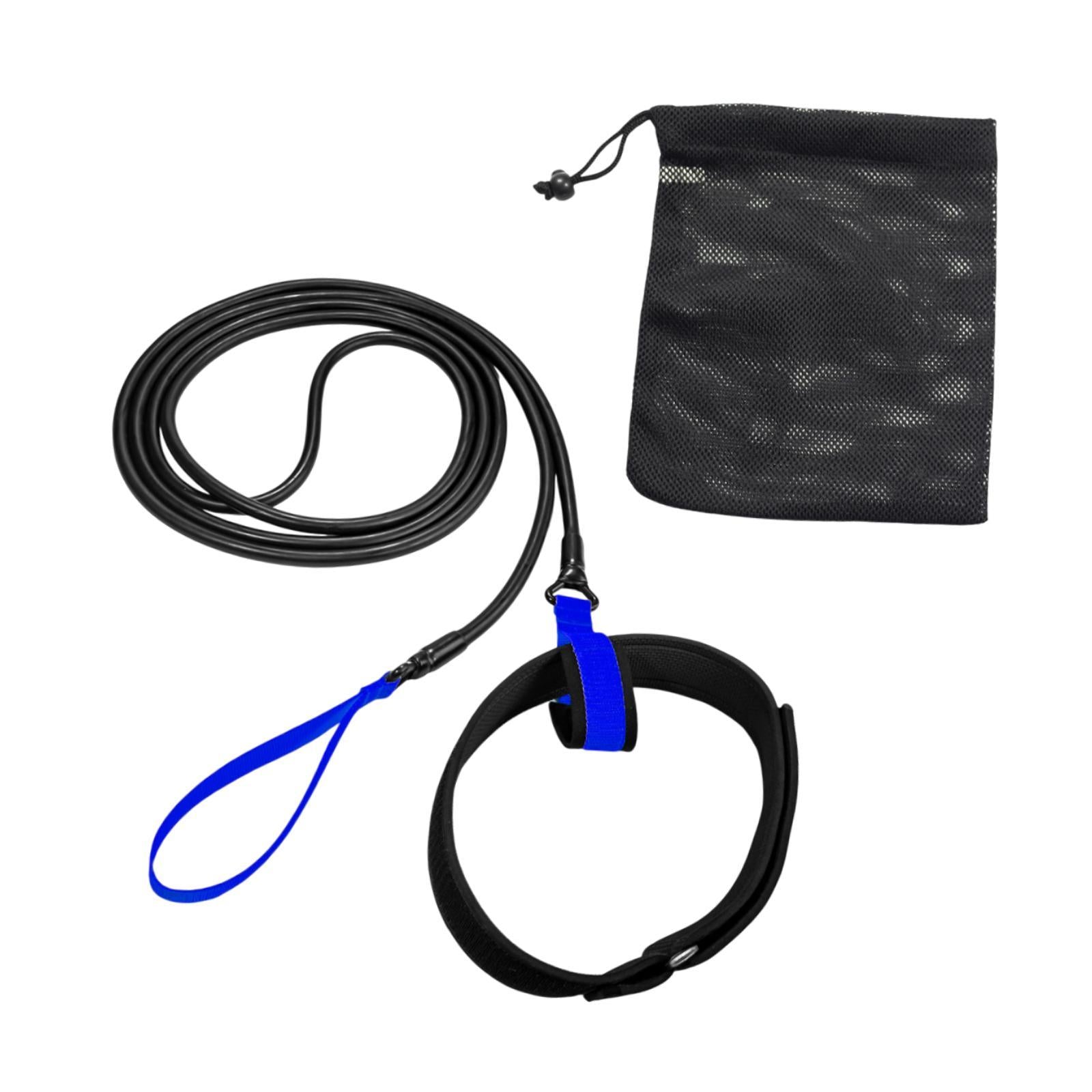 Swim Resistance Belt Swim Training Leash Professional Portable Swimming Belt Large Pull 4m Blue