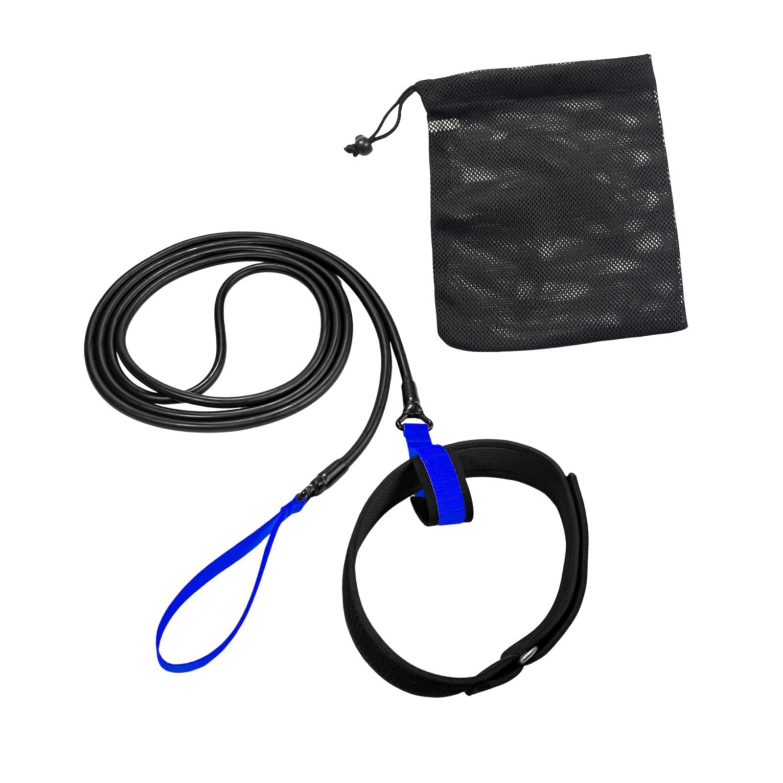 Swim Resistance Belt Swim Training Leash Professional Portable Swimming Belt Large Pull 4m Blue