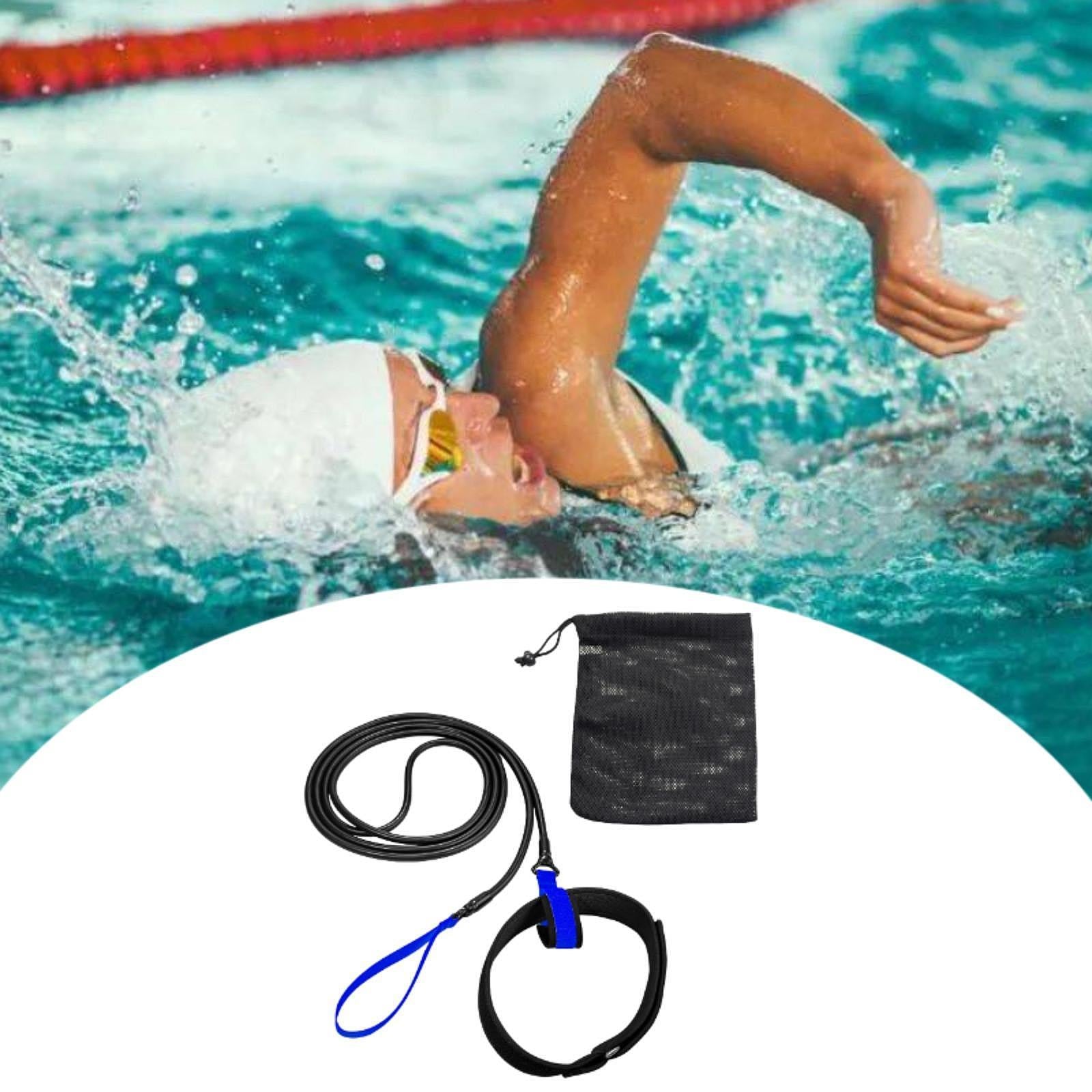 Swim Resistance Belt Swim Training Leash Professional Portable Swimming Belt Large Pull 4m Blue