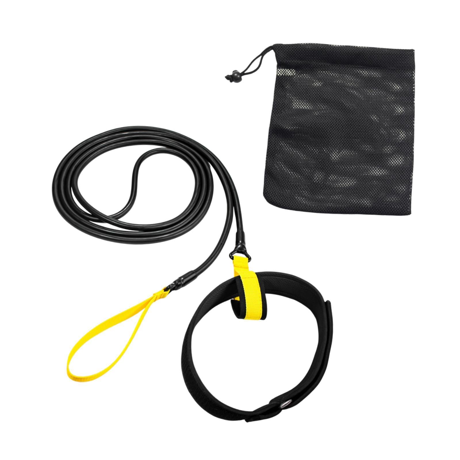 Swim Resistance Belt Swim Training Leash Professional Portable Swimming Belt Medium Pull 6mYellow
