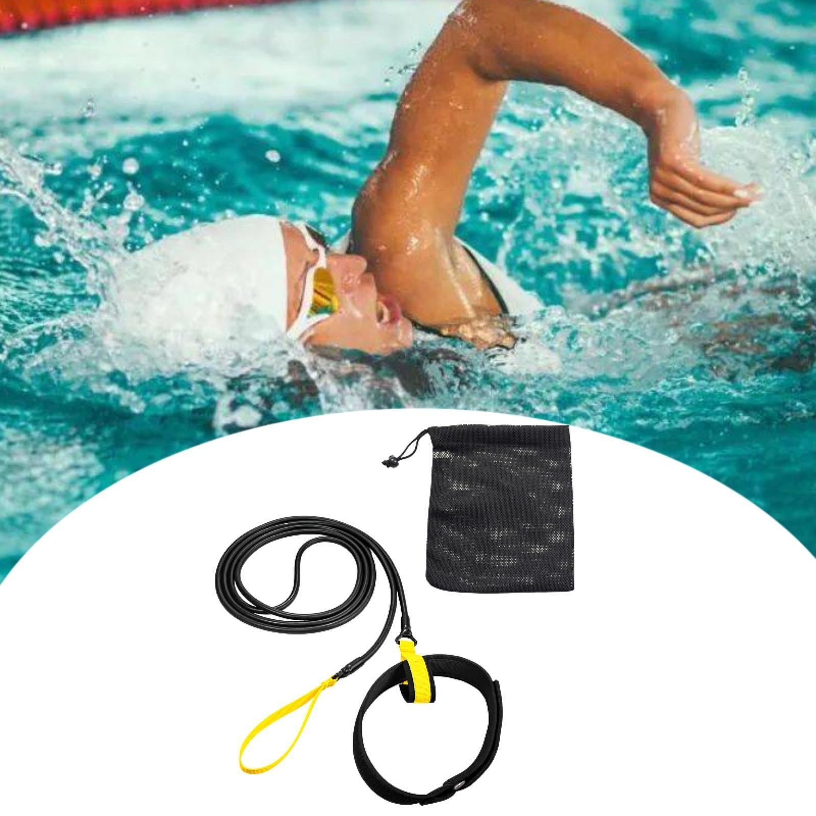 Swim Resistance Belt Swim Training Leash Professional Portable Swimming Belt Large Pull 6m Yellow