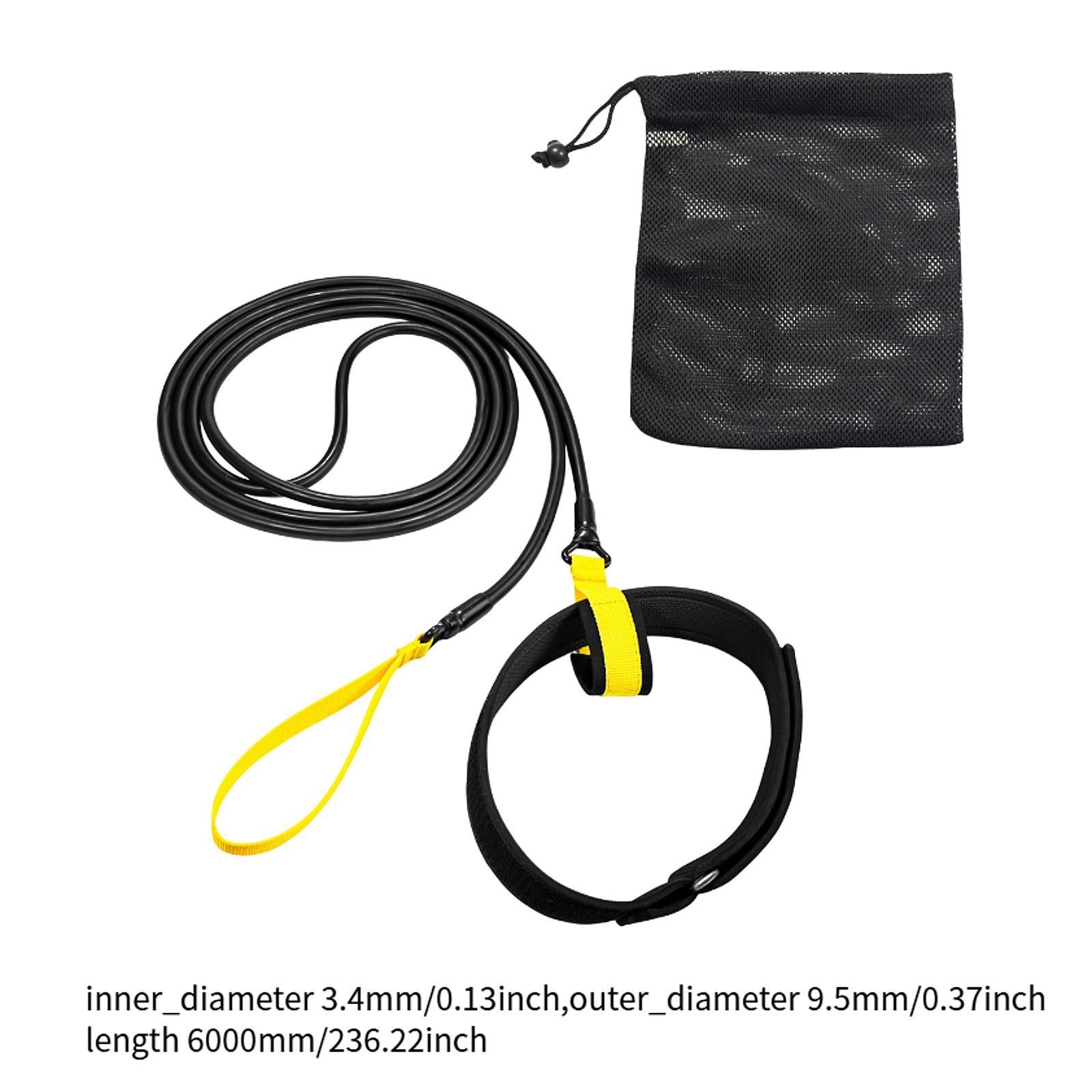 Swim Resistance Belt Swim Training Leash Professional Portable Swimming Belt Large Pull 6m Yellow