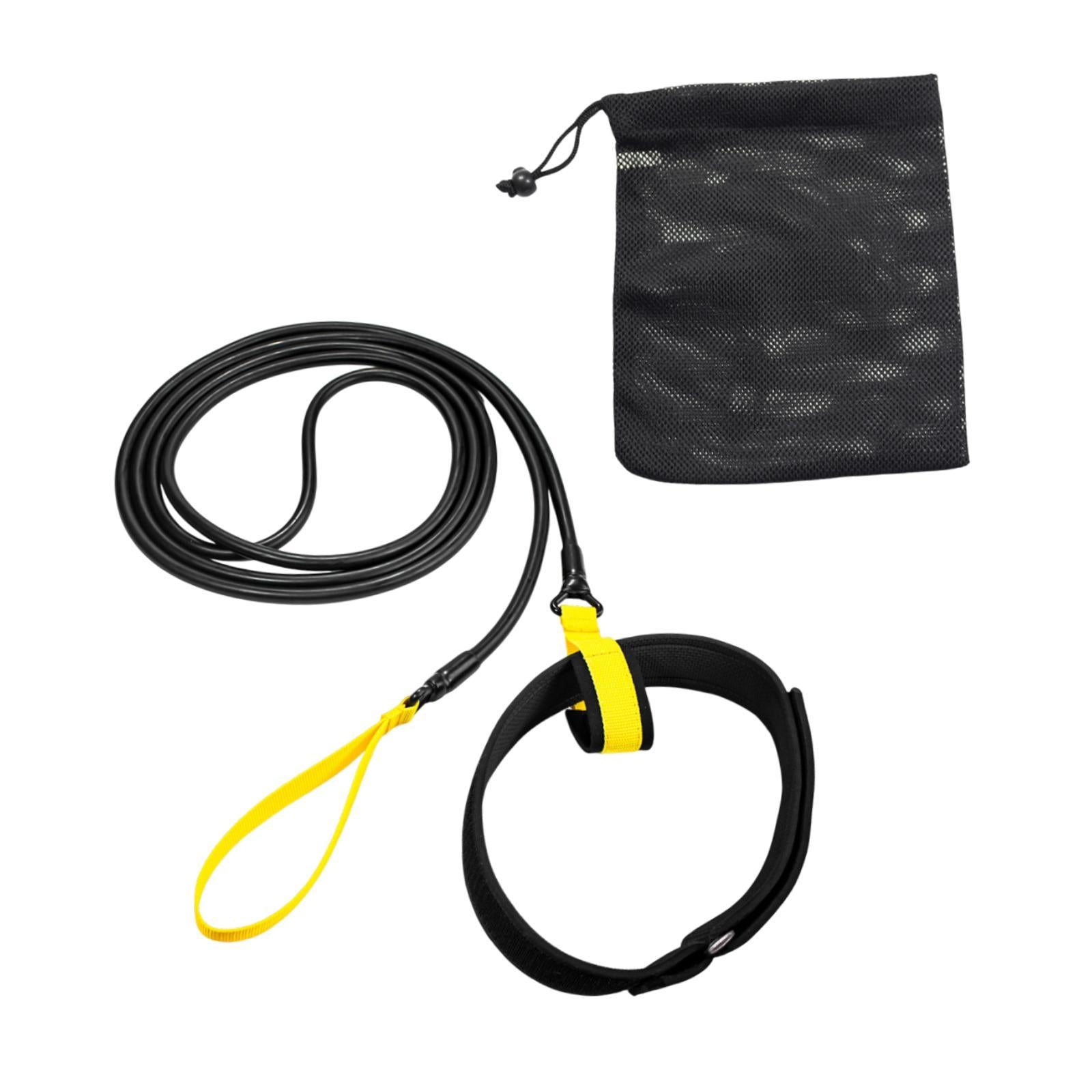 Swim Resistance Belt Swim Training Leash Professional Portable Swimming Belt Large Pull 6m Yellow