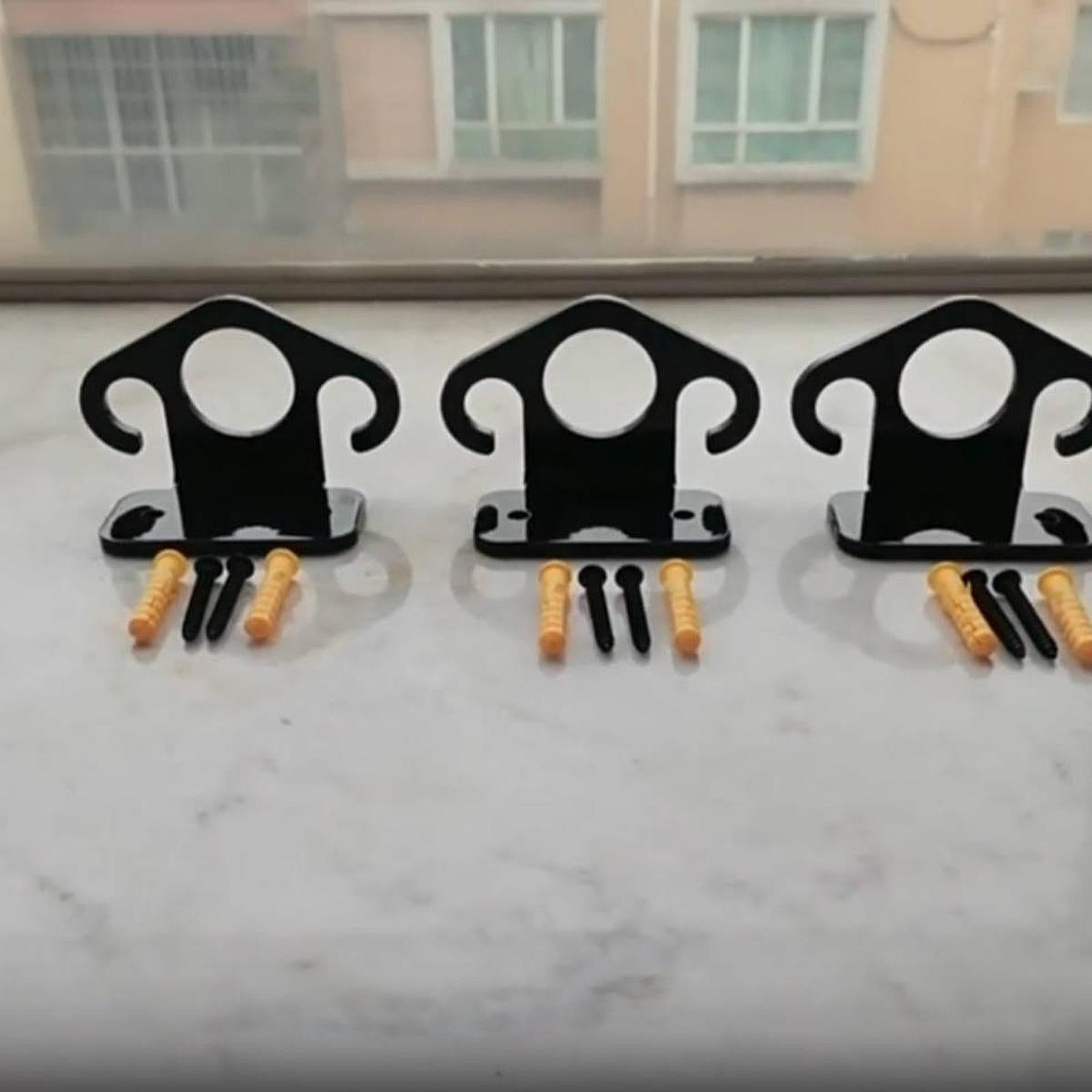 3 Pieces Wall Mount Workout Anchors Iron for Yoga Fitness Body Weight Straps