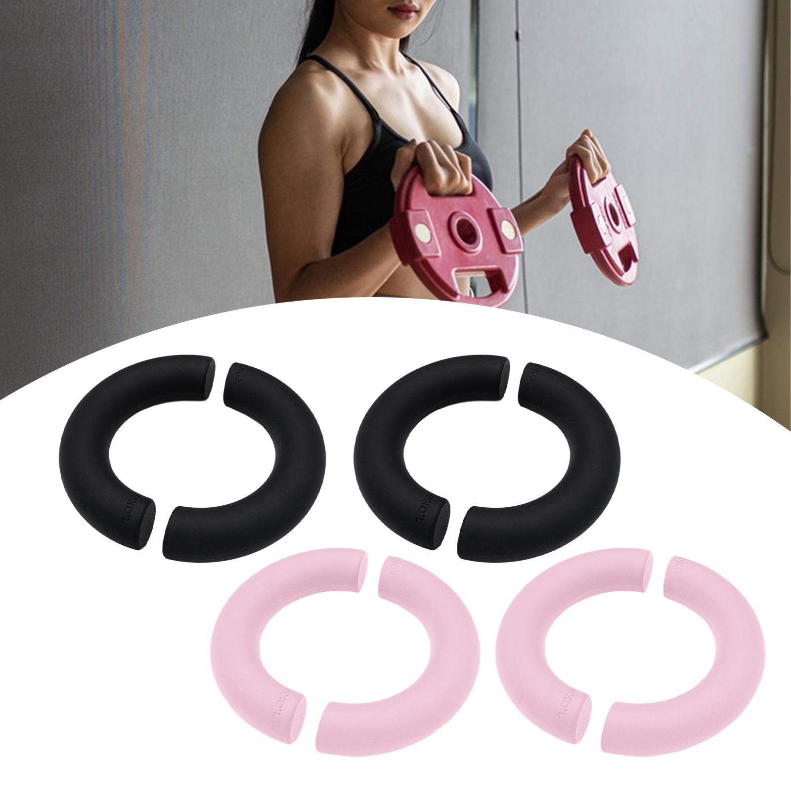 2Pcs Half Circle Dumbbells Non Slip Portable Fitness Equipment for Home Gym Black 1kg