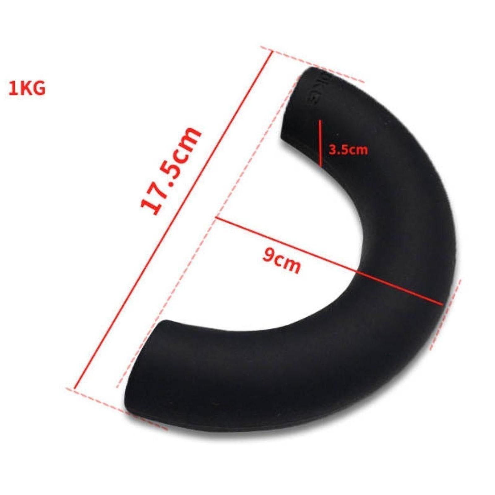 2Pcs Half Circle Dumbbells Non Slip Portable Fitness Equipment for Home Gym Black 1kg