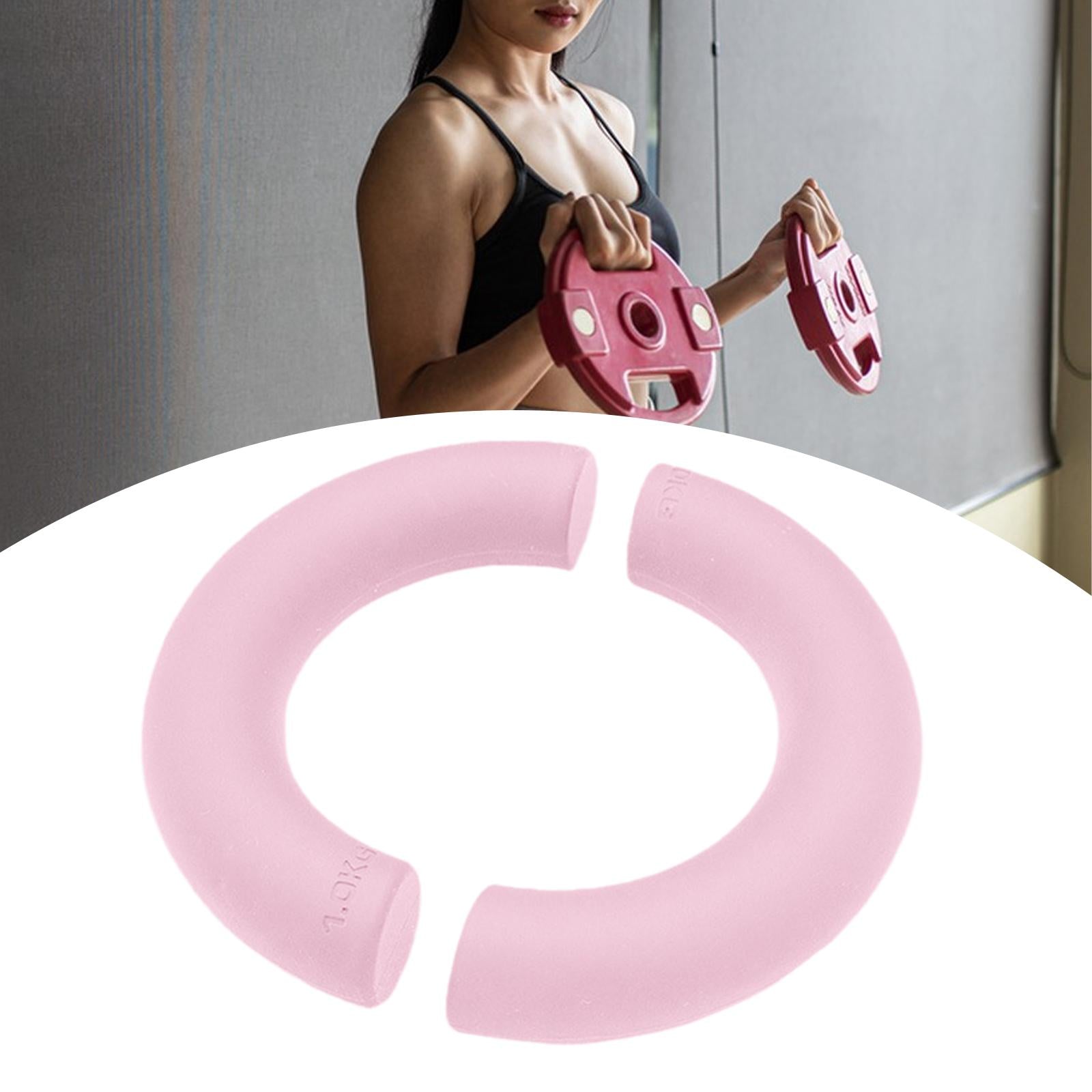 2Pcs Half Circle Dumbbells Non Slip Portable Fitness Equipment for Home Gym Pink 1kg