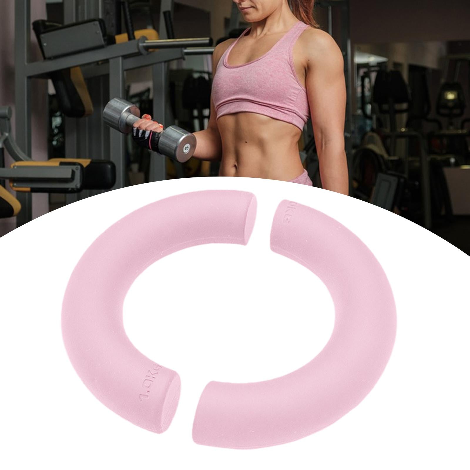 2Pcs Half Circle Dumbbells Non Slip Portable Fitness Equipment for Home Gym Pink 1kg
