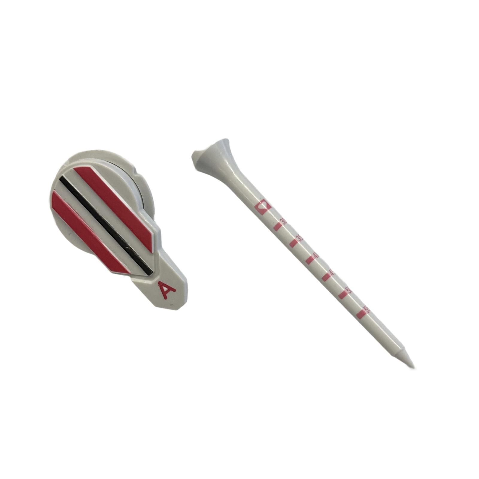 Golf Ball Marker 360 Degree Rotating for Men Women Boyfriend Husband Red