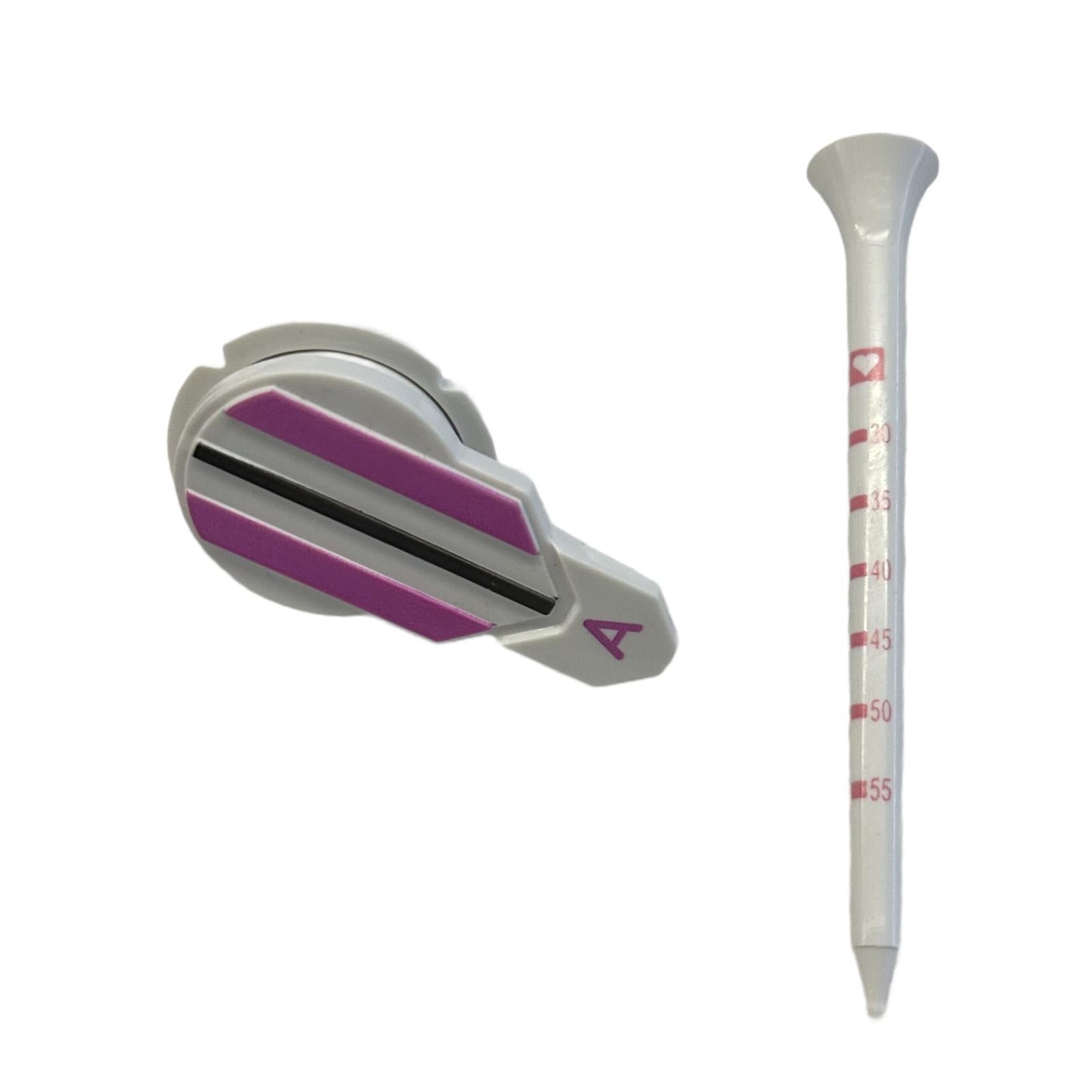 Golf Ball Marker 360 Degree Rotating for Men Women Boyfriend Husband Purple