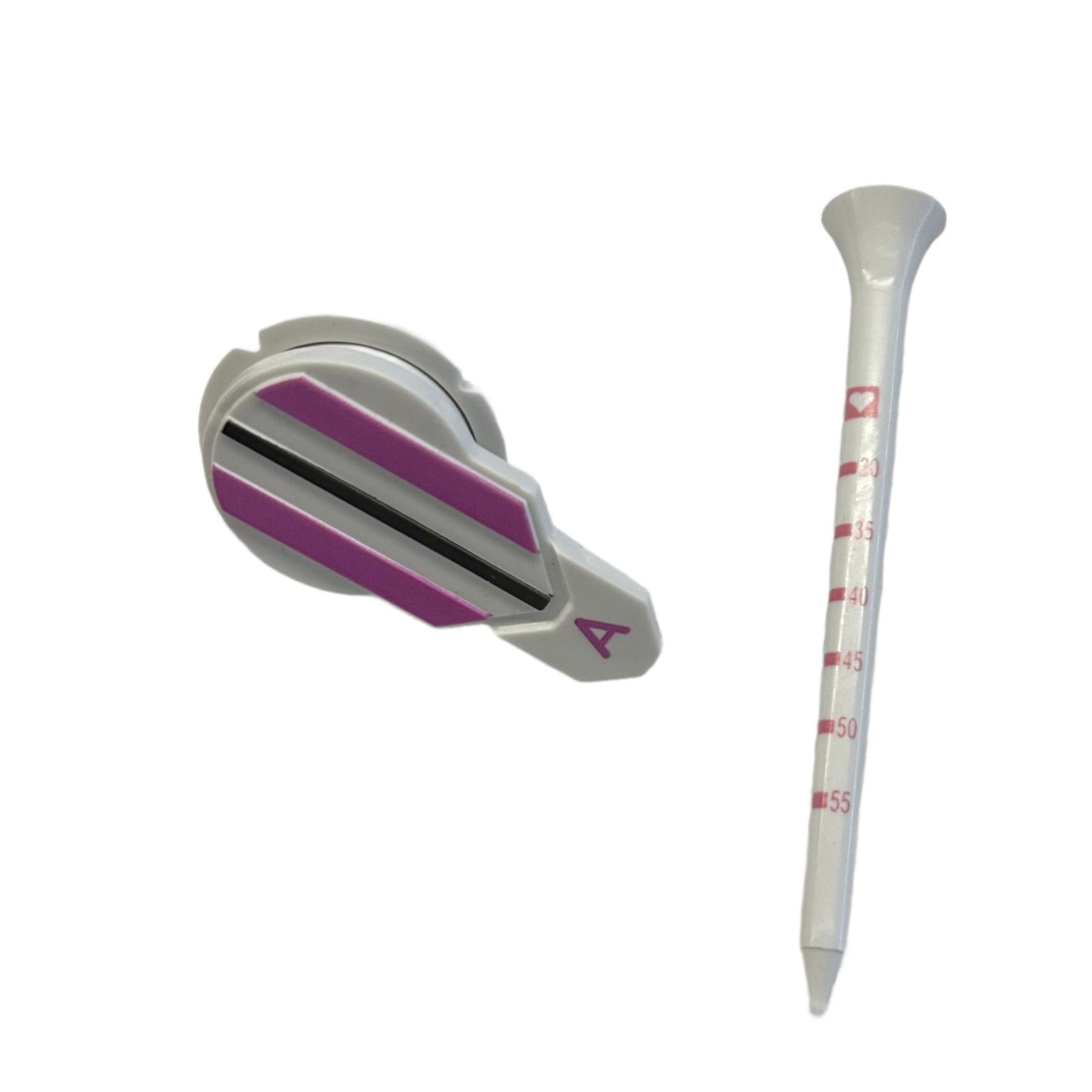 Golf Ball Marker 360 Degree Rotating for Men Women Boyfriend Husband Purple