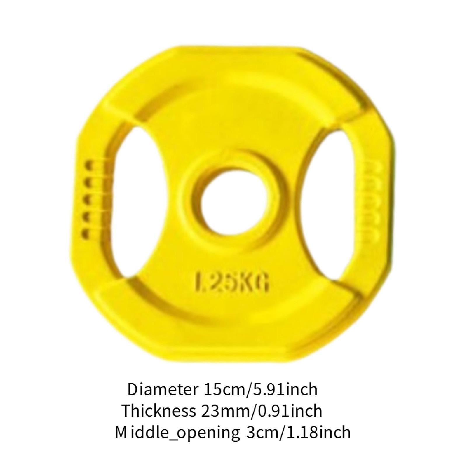 Gym Micro Plate Fitness Change Weight Plate for Home & Gym Workout Beginners 1.25kg Yellow