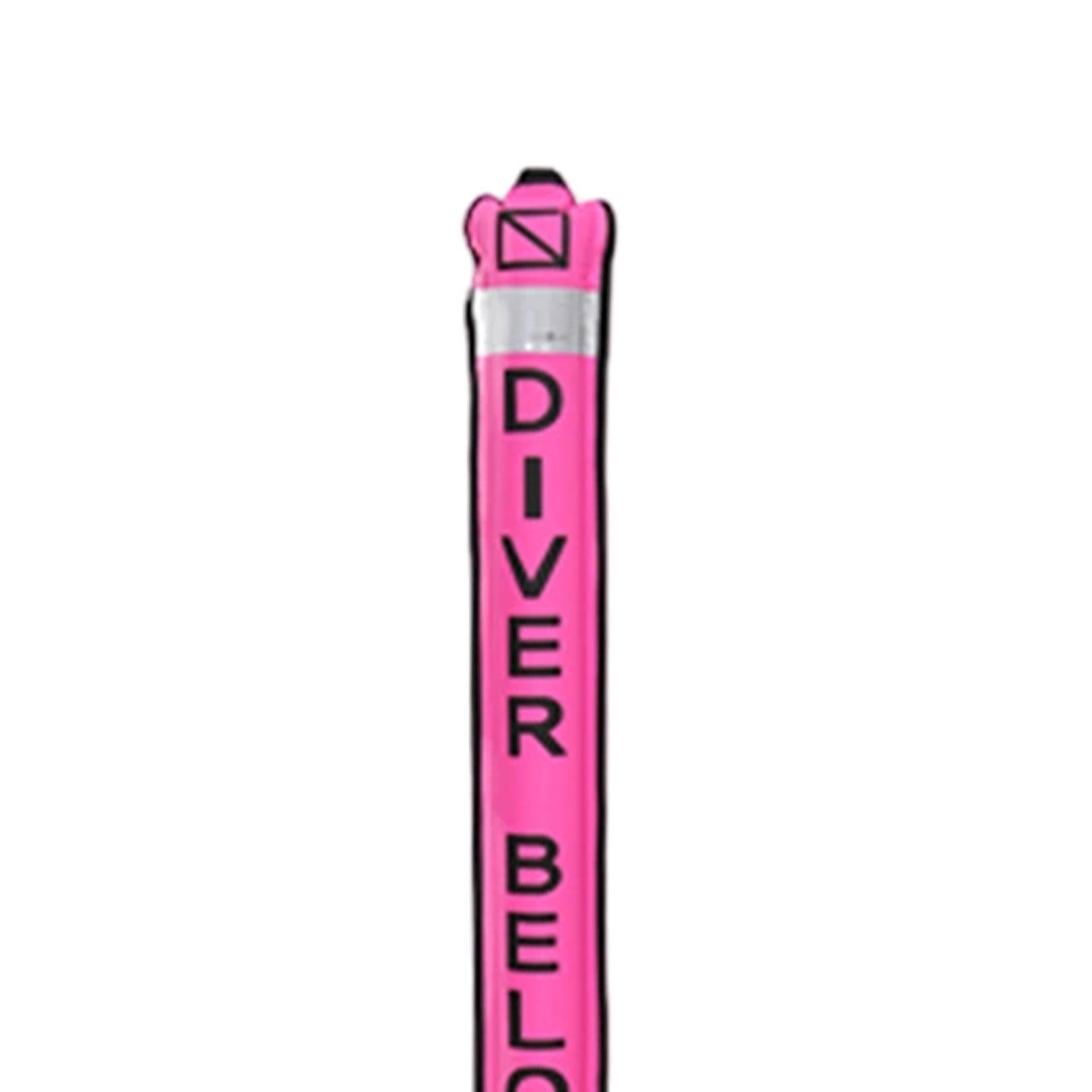 Diving Surface Marker Buoy High Visibility for Outdoor Snorkeling Underwater Pink 120cmx18cm