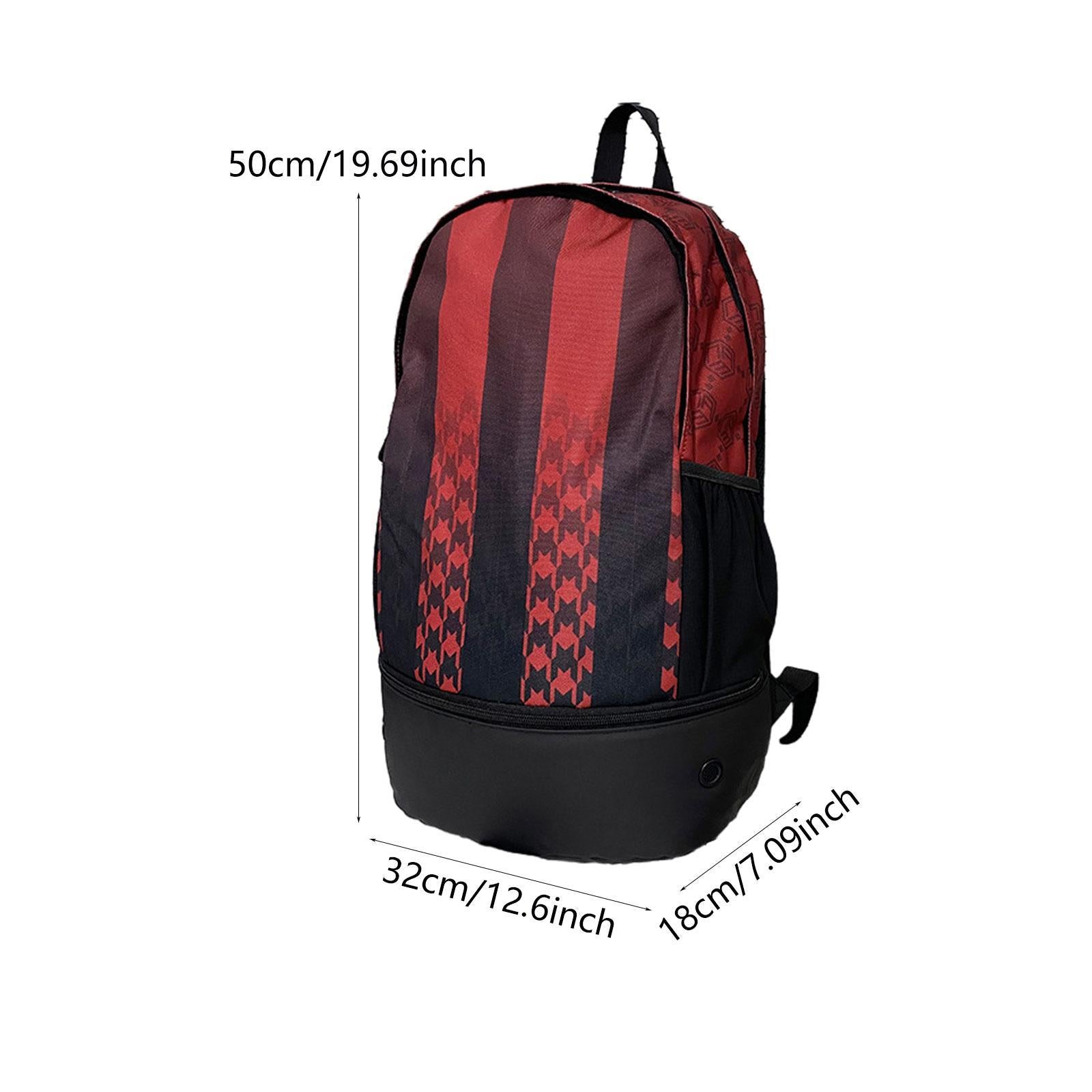 Soccer Backpack Sports Backpack with Shoe Compartment for Men Gym Duffel Bag Burgundy Black