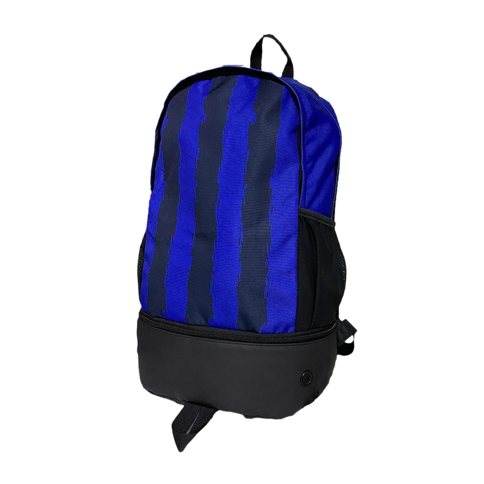 Soccer Backpack Sports Backpack with Shoe Compartment for Men Gym Duffel Bag Blue Black