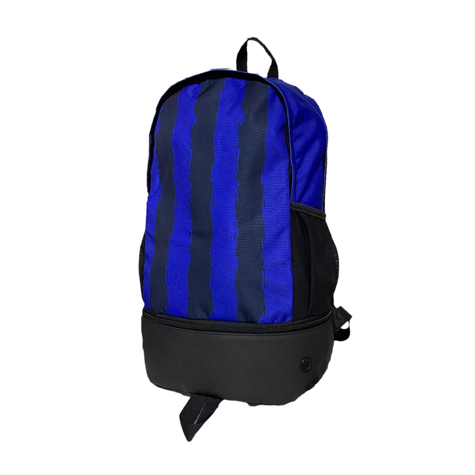 Soccer Backpack Sports Backpack with Shoe Compartment for Men Gym Duffel Bag Blue Black