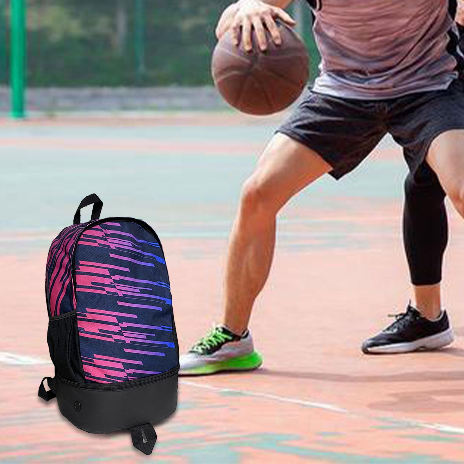 Soccer Backpack Lightweight Sports Backpack Rucksack Travel Gym Bag Violet