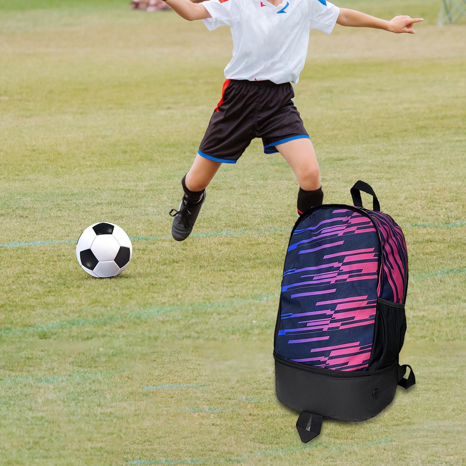 Soccer Backpack Lightweight Sports Backpack Rucksack Travel Gym Bag Violet