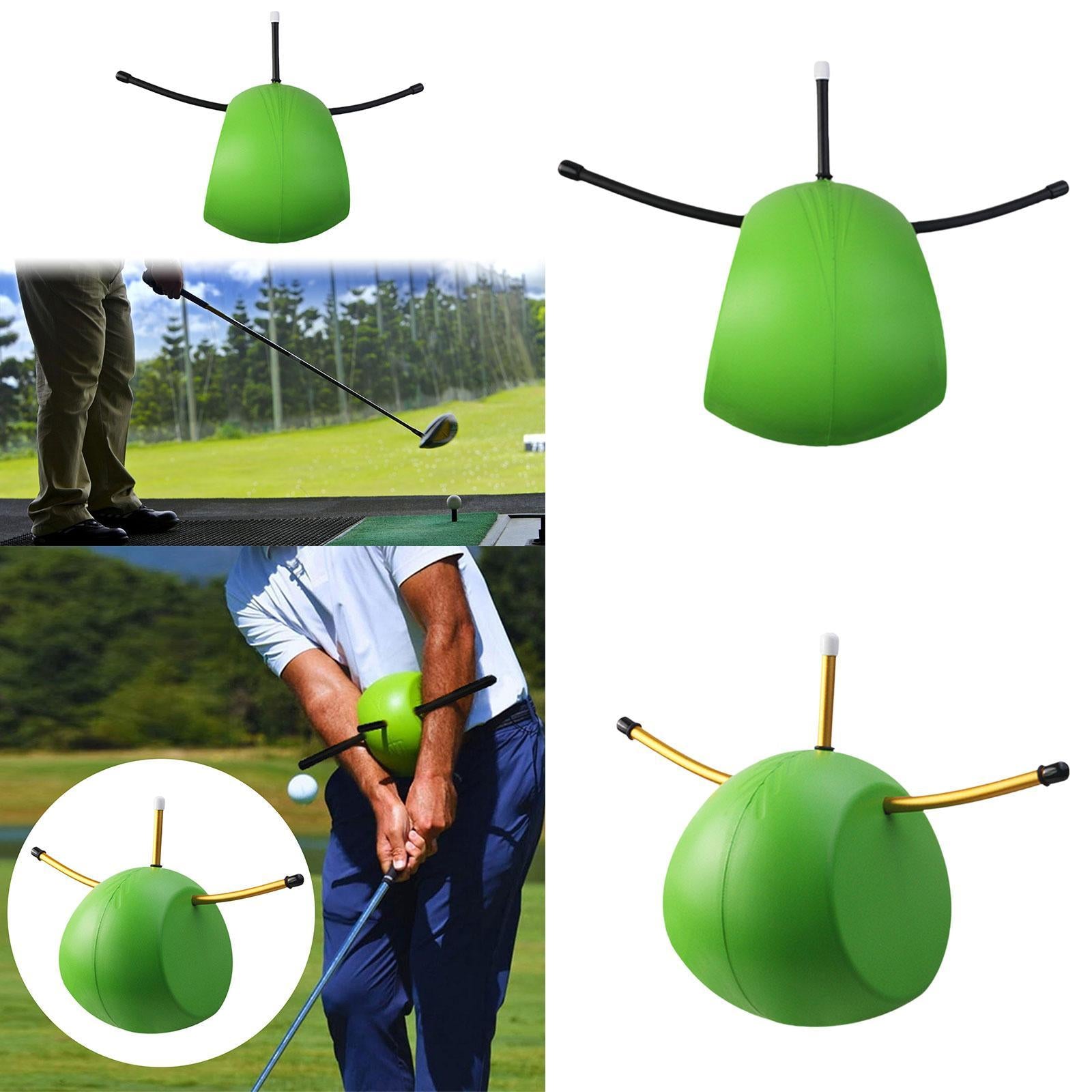 Golf Swing Trainer Ball Lightweight Arm Corrector for Beginners Golfers Pros Green Black
