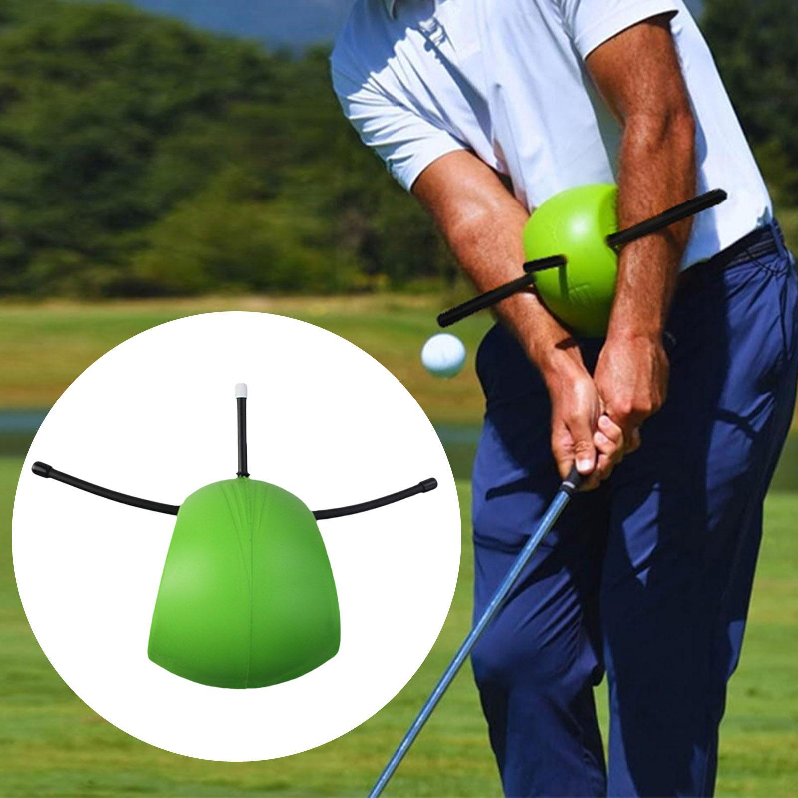 Golf Swing Trainer Ball Lightweight Arm Corrector for Beginners Golfers Pros Green Black