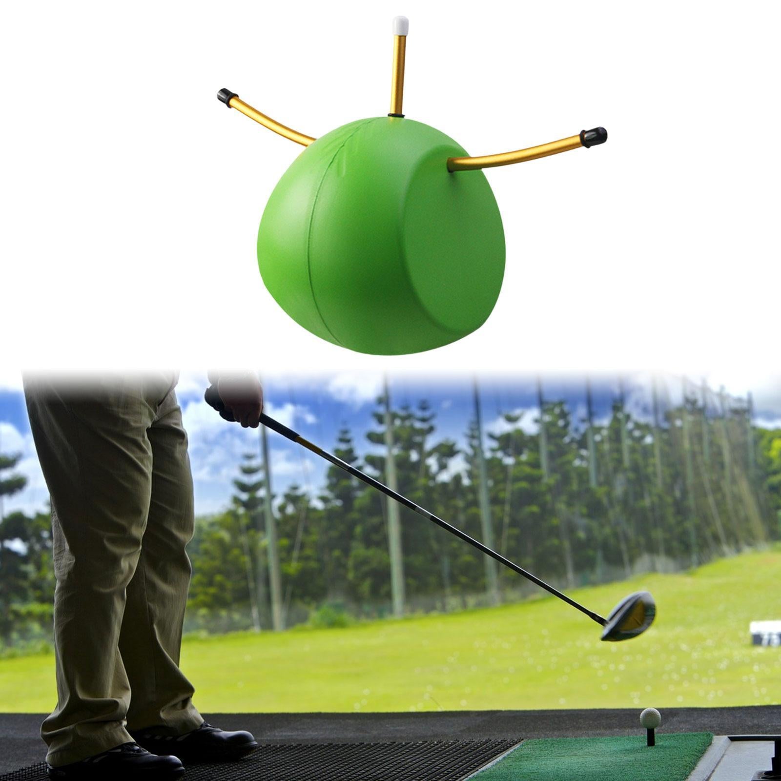 Golf Swing Trainer Ball Lightweight Arm Corrector for Beginners Golfers Pros Green Gold