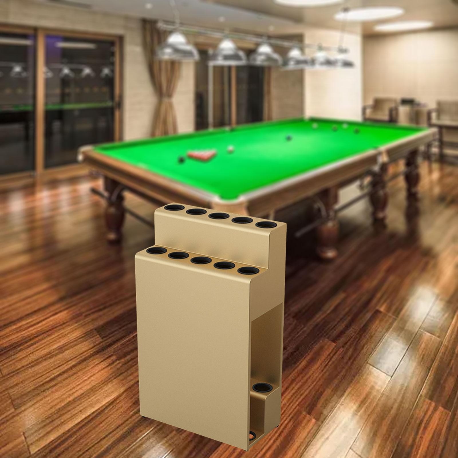 Pool Cue Holder Multifunction Decor Billiards Rack for Garage Outdoor Sports Gold