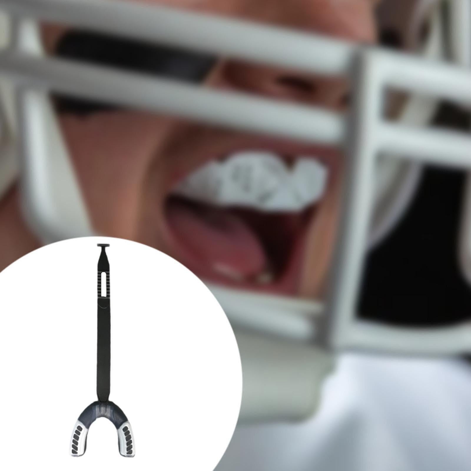 Sports Mouthguard with Strap EVA Gum Protector for Softball Taekwondo Hockey Black White