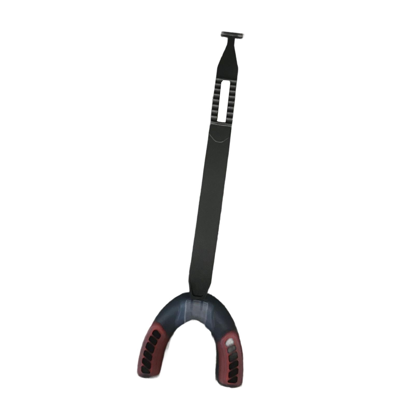 Sports Mouthguard with Strap EVA Gum Protector for Softball Taekwondo Hockey Black Red