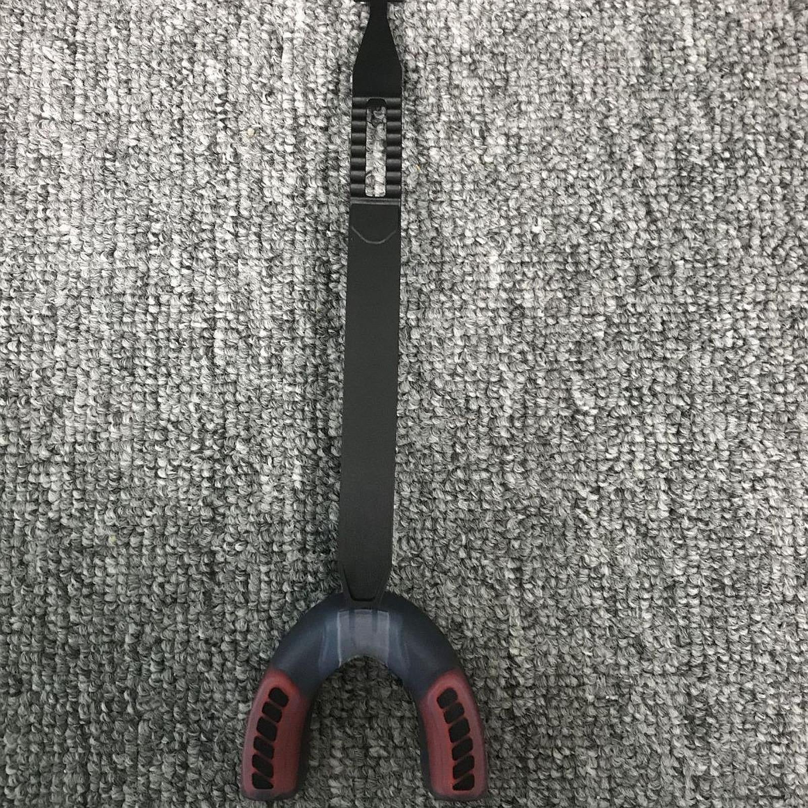 Sports Mouthguard with Strap EVA Gum Protector for Softball Taekwondo Hockey Black Red